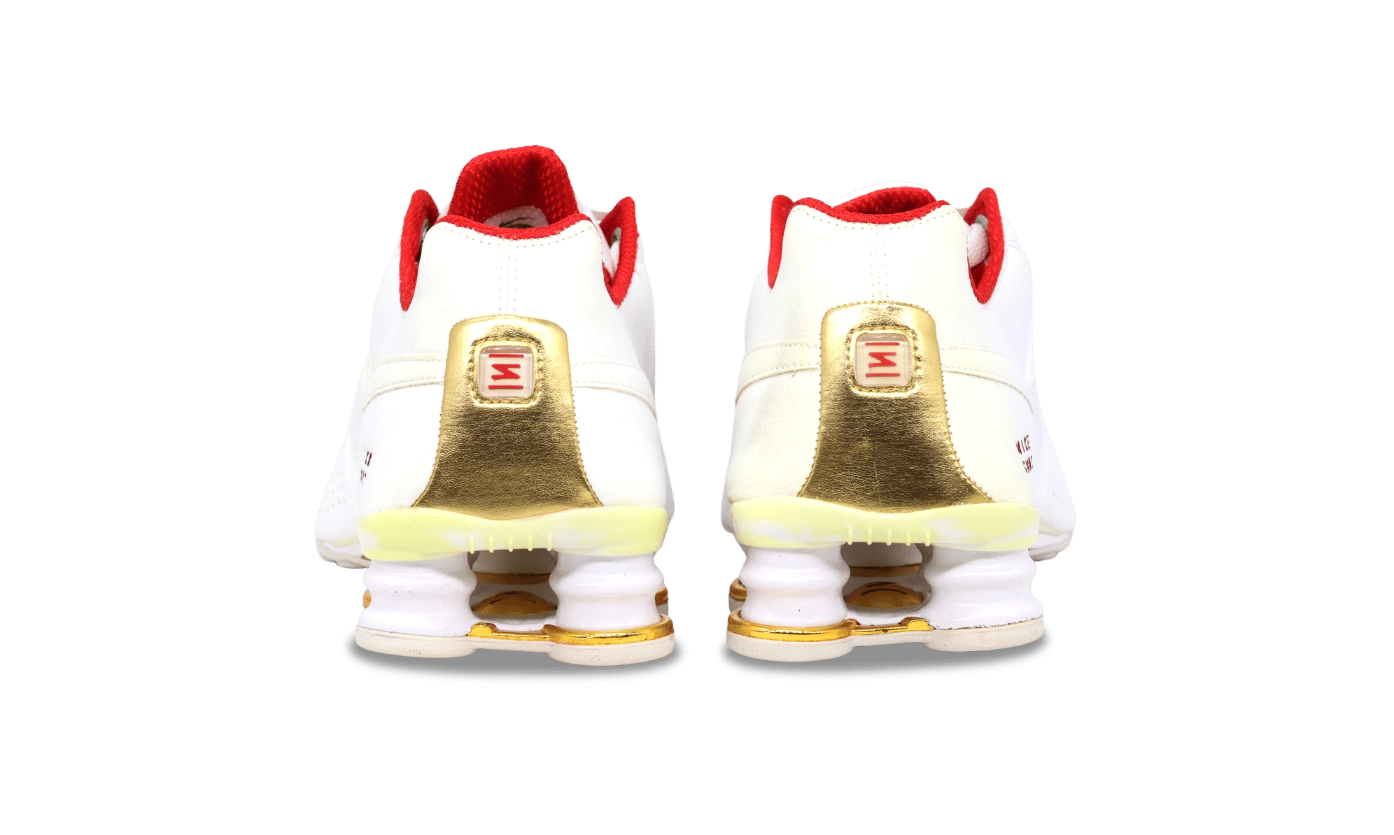 Nike Shox Deliver White Gold University Red (W) (317549 - 118) Women's Size 5W - 7W