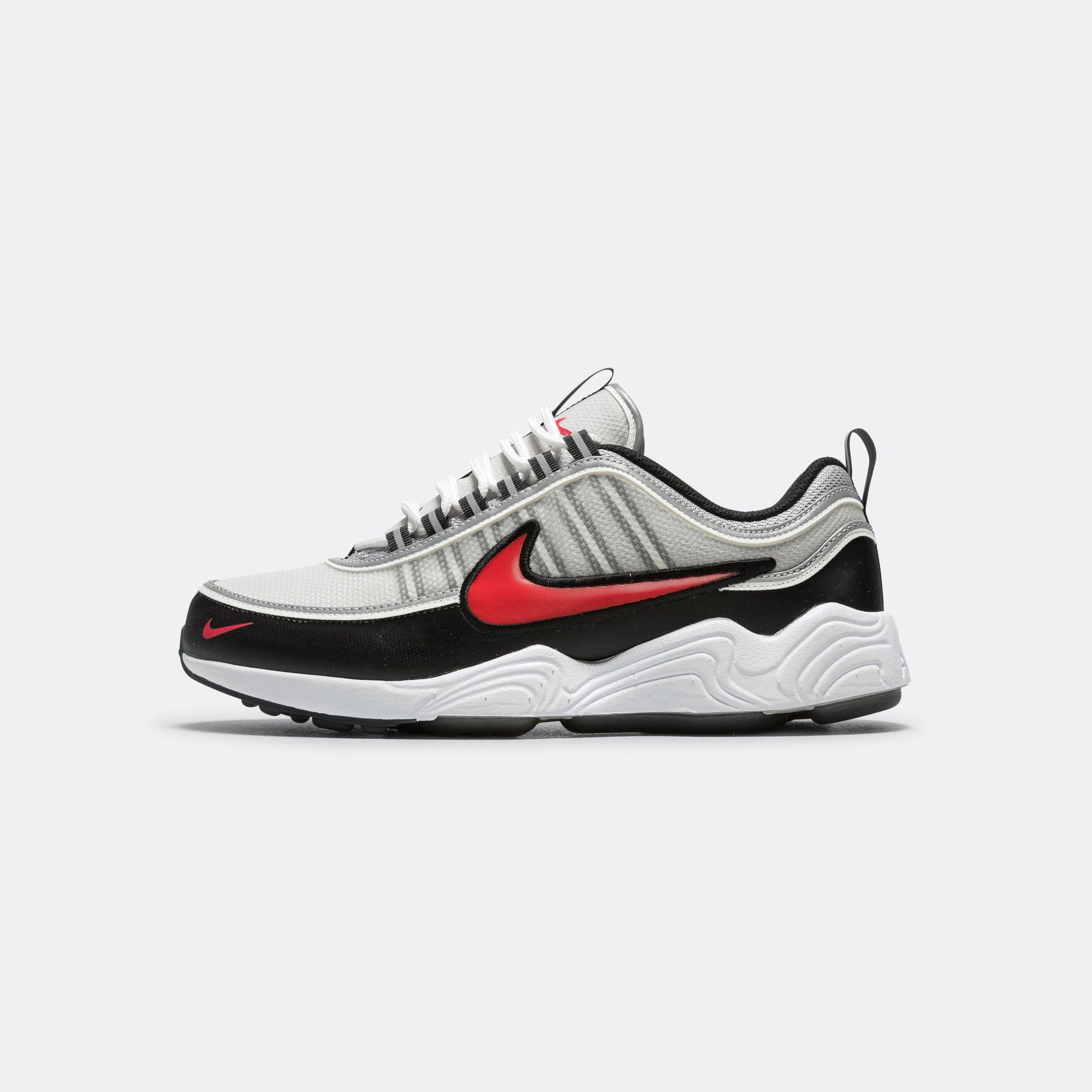 Nike Air Zoom Spiridon - Metallic Silver/Sport Red - Black - White