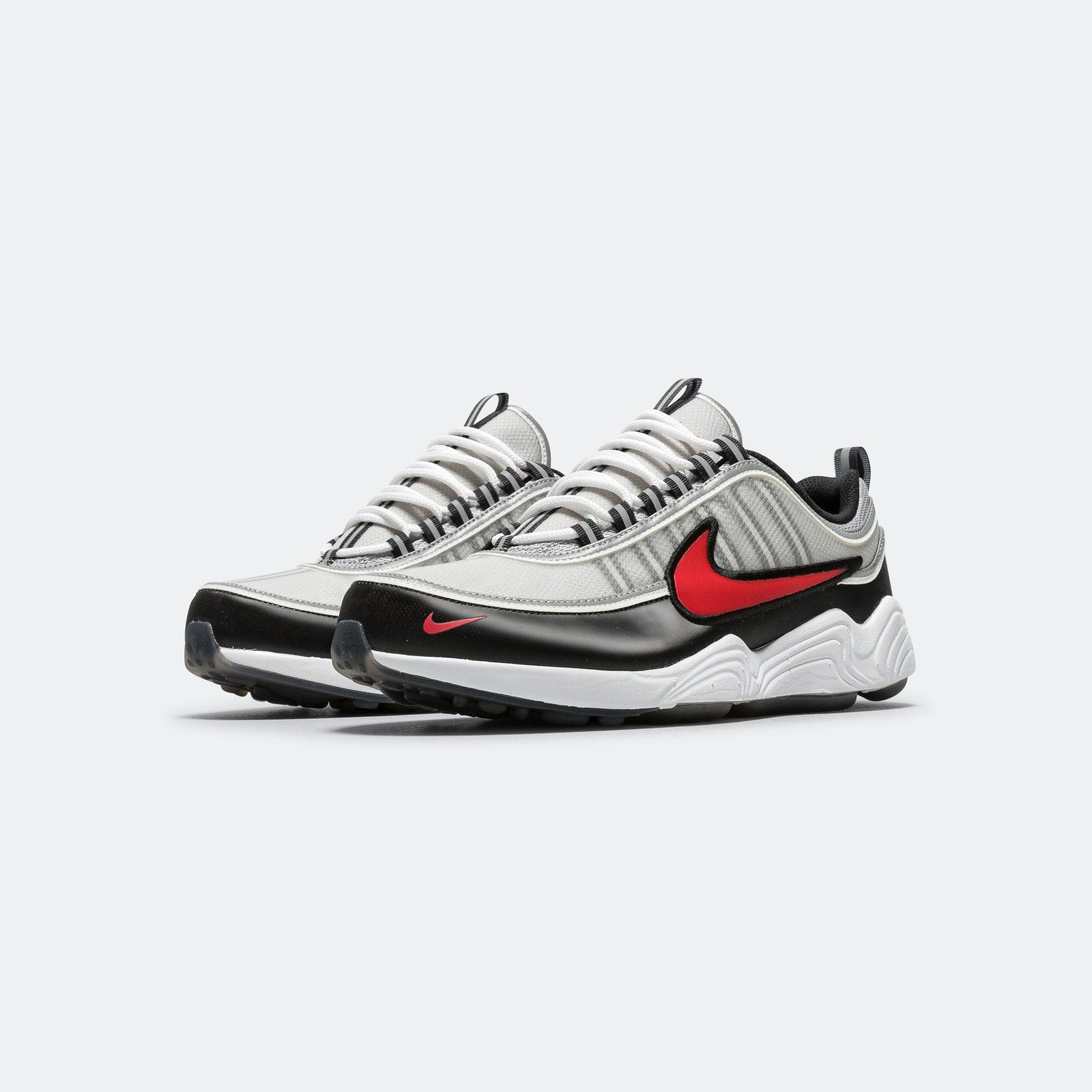 Nike Air Zoom Spiridon - Metallic Silver/Sport Red - Black - White