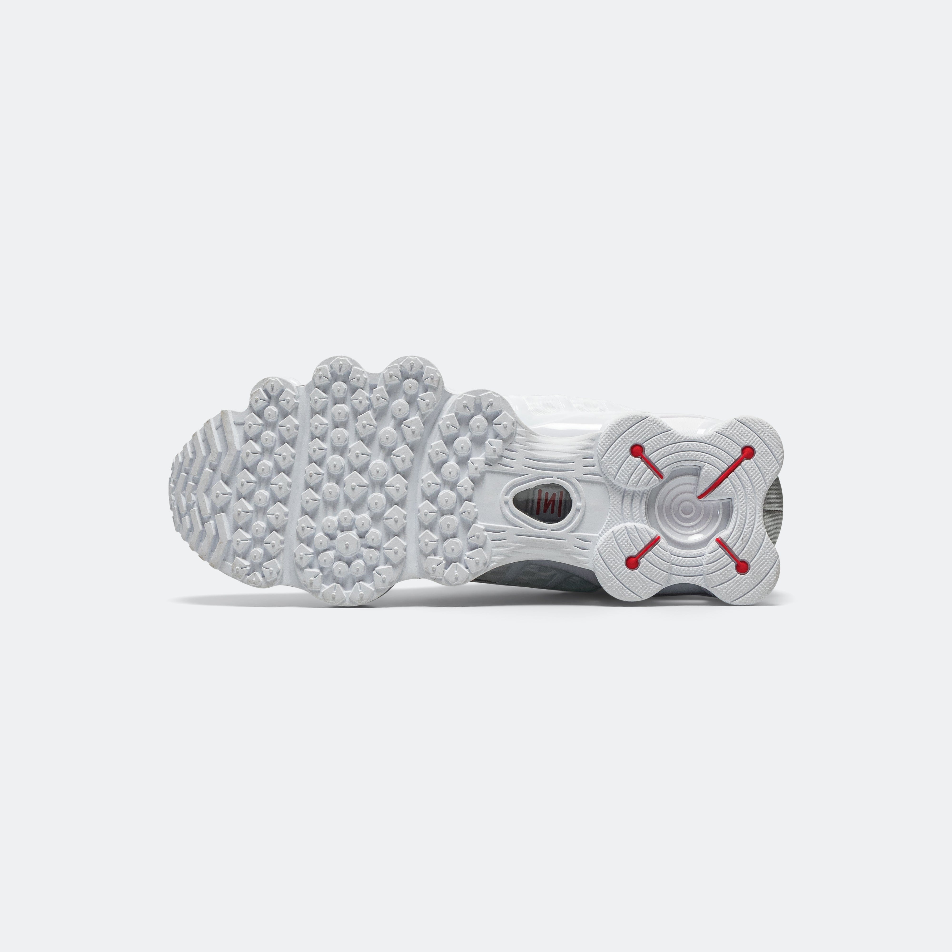 Nike Womens Shox TL - White/White - Metallic Silver - Max Orange