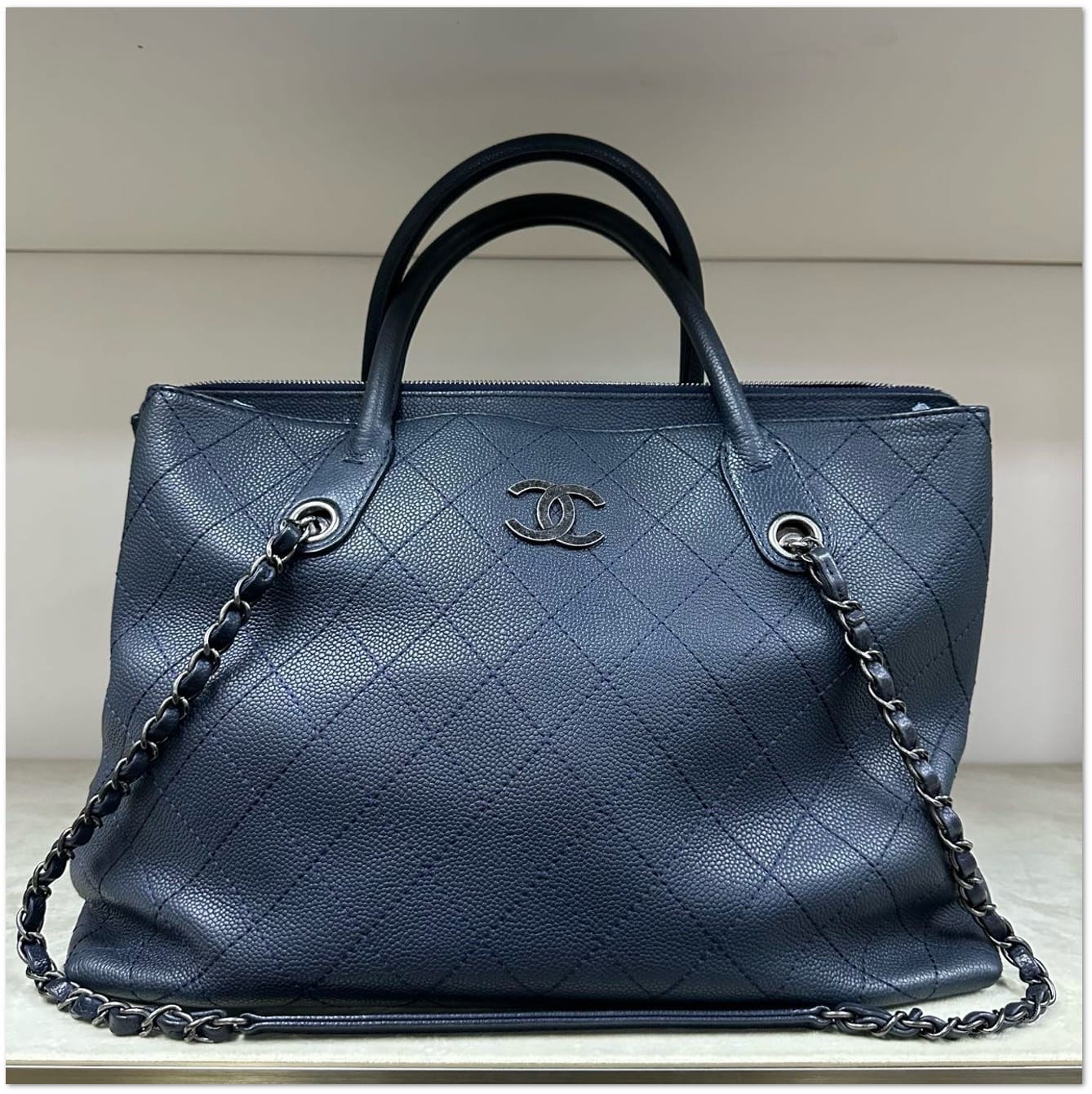 Chanel Caviar Neo Executive Shopping Tote with Ruthenium Hardware C19493961223