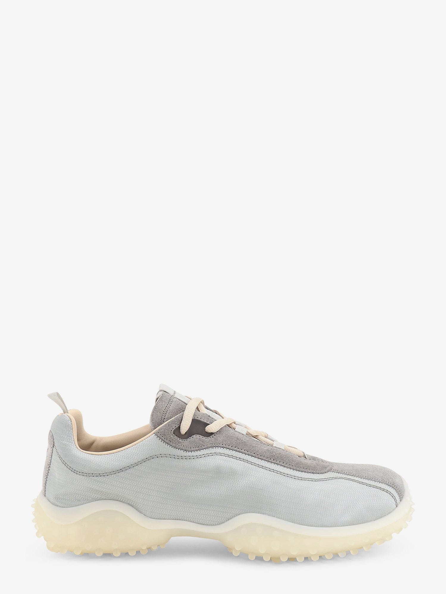 MIU MIU Nylon and suede sneakers with embroidered logo