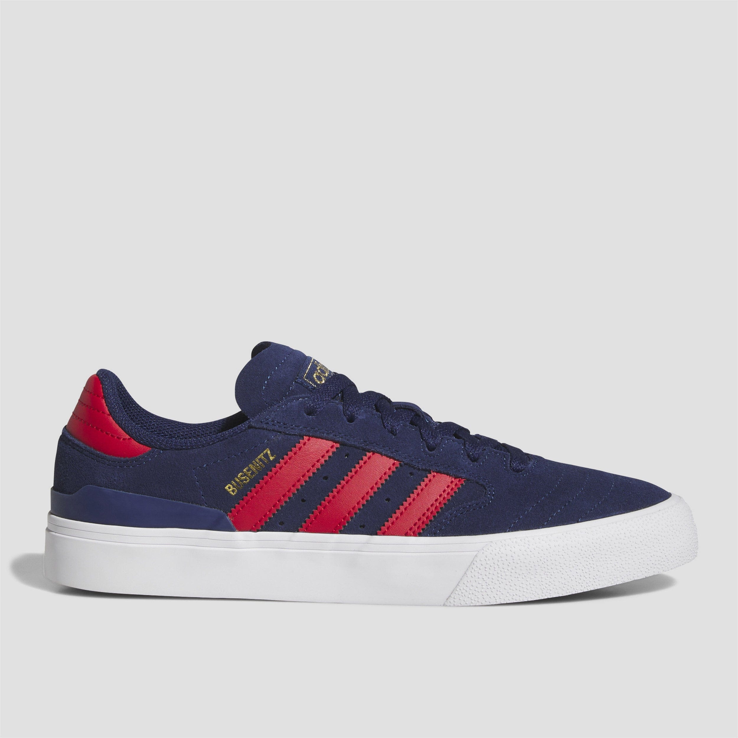 adidas Busenitz Vulc II Skate Shoes Dark Blue / Better Scarlet / Gold Metallic