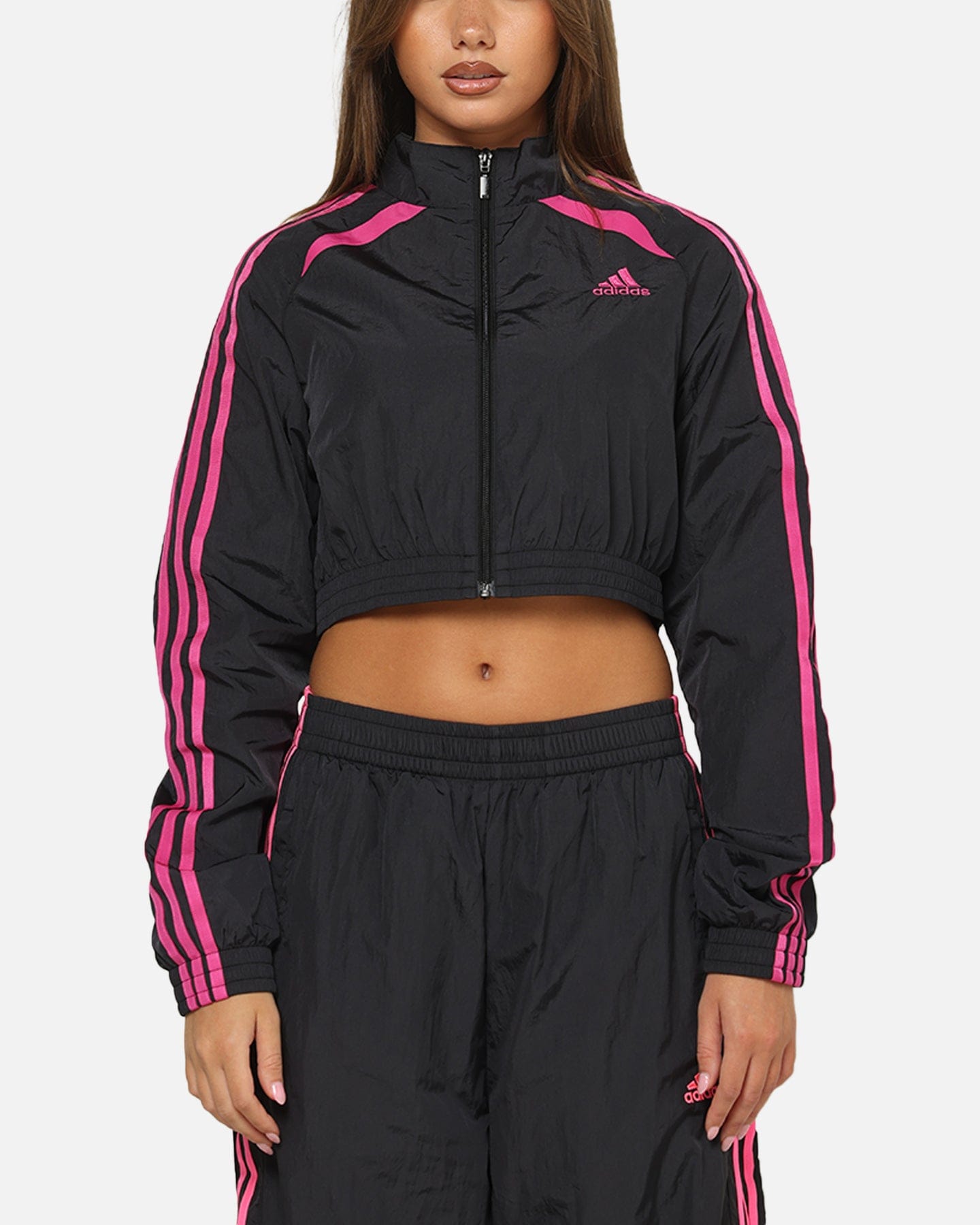 adidas Women's Teamgeist Track Top Jacket Black/Pink
