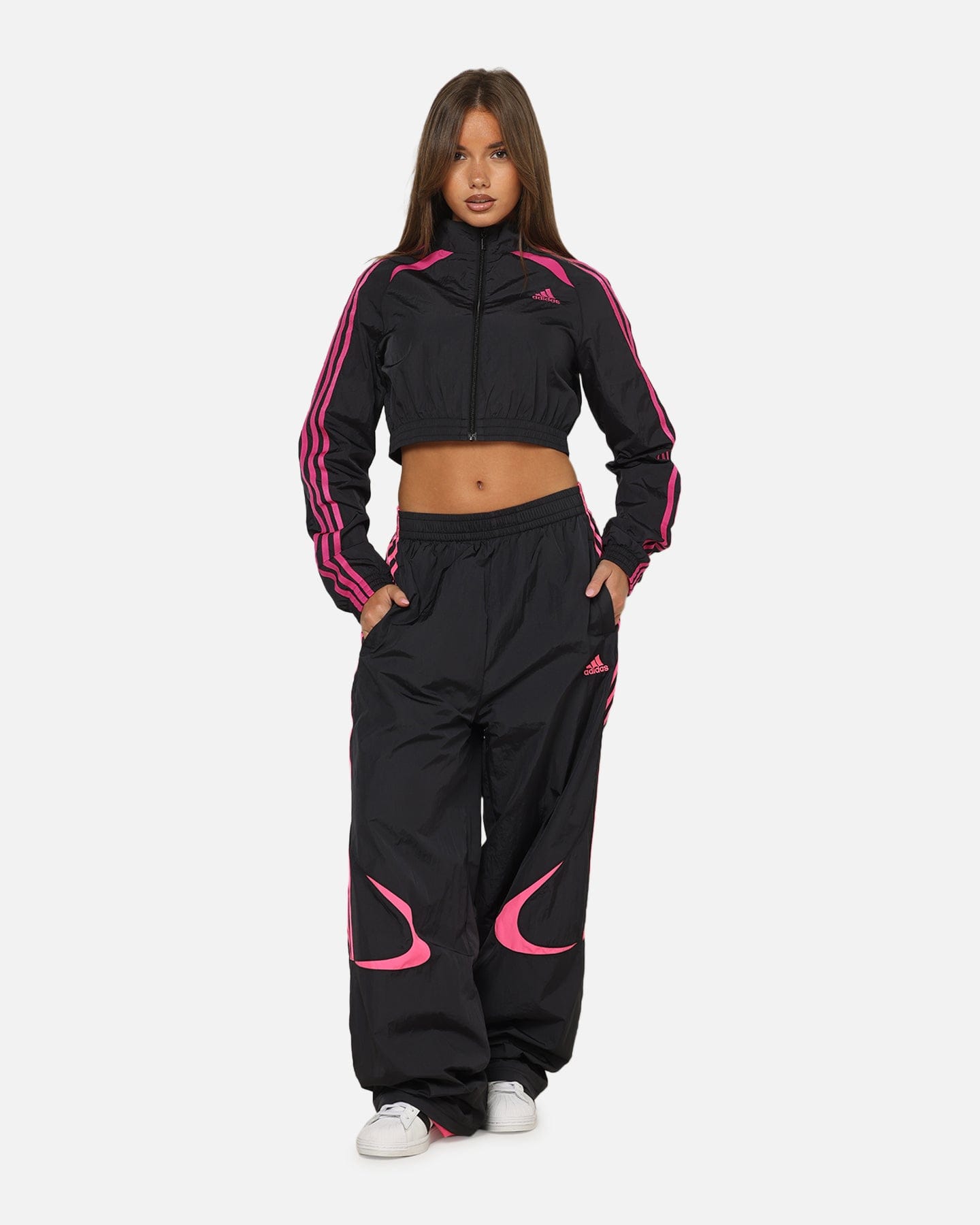 adidas Women's Teamgeist Track Top Jacket Black/Pink