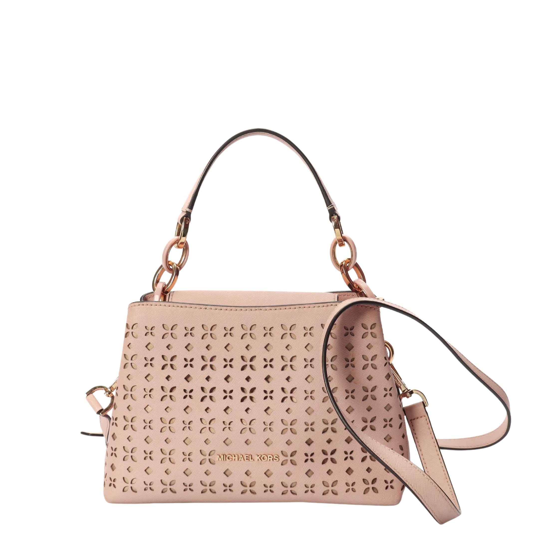 Michael Kors Pink Selma Lasercut Satchel