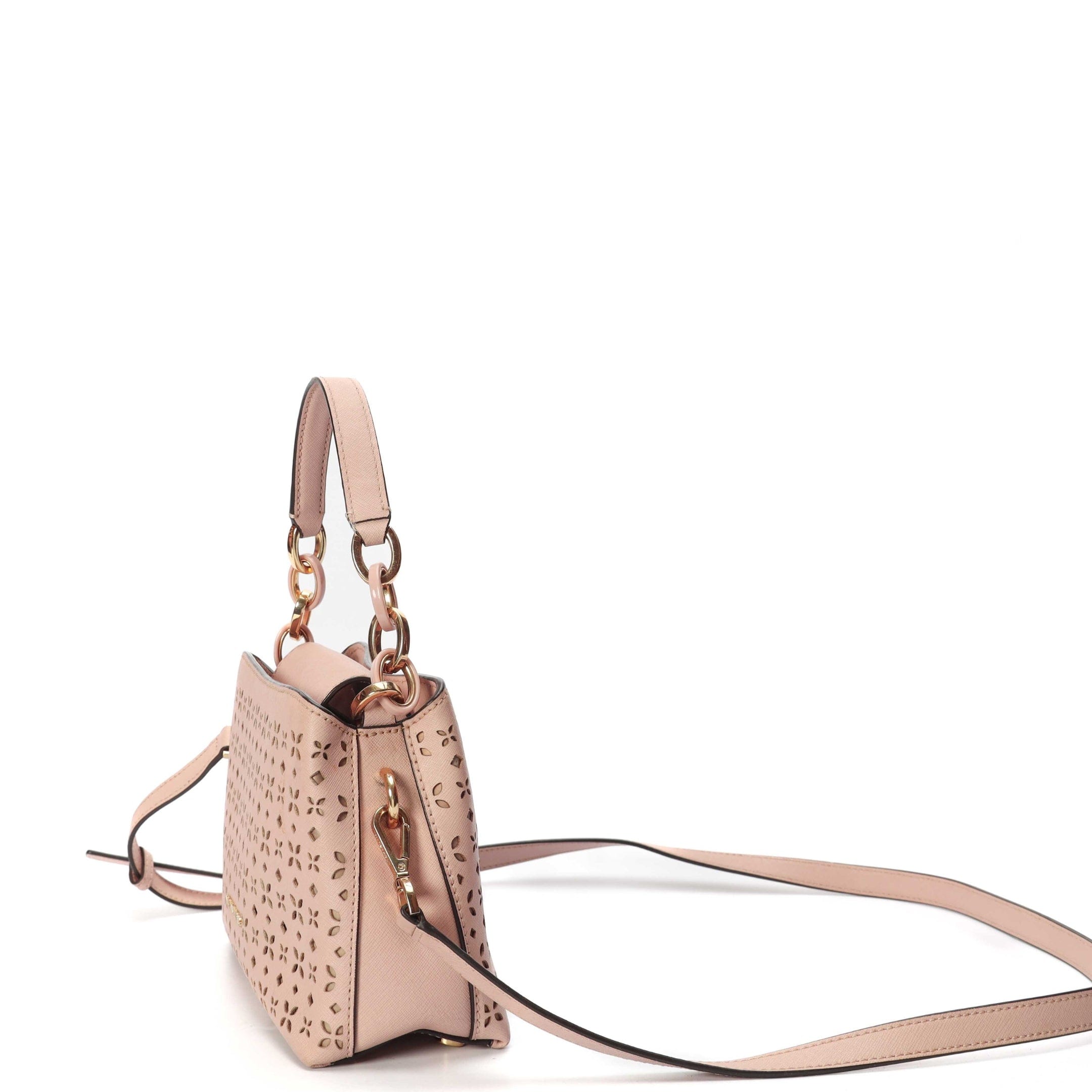 Michael Kors Pink Selma Lasercut Satchel