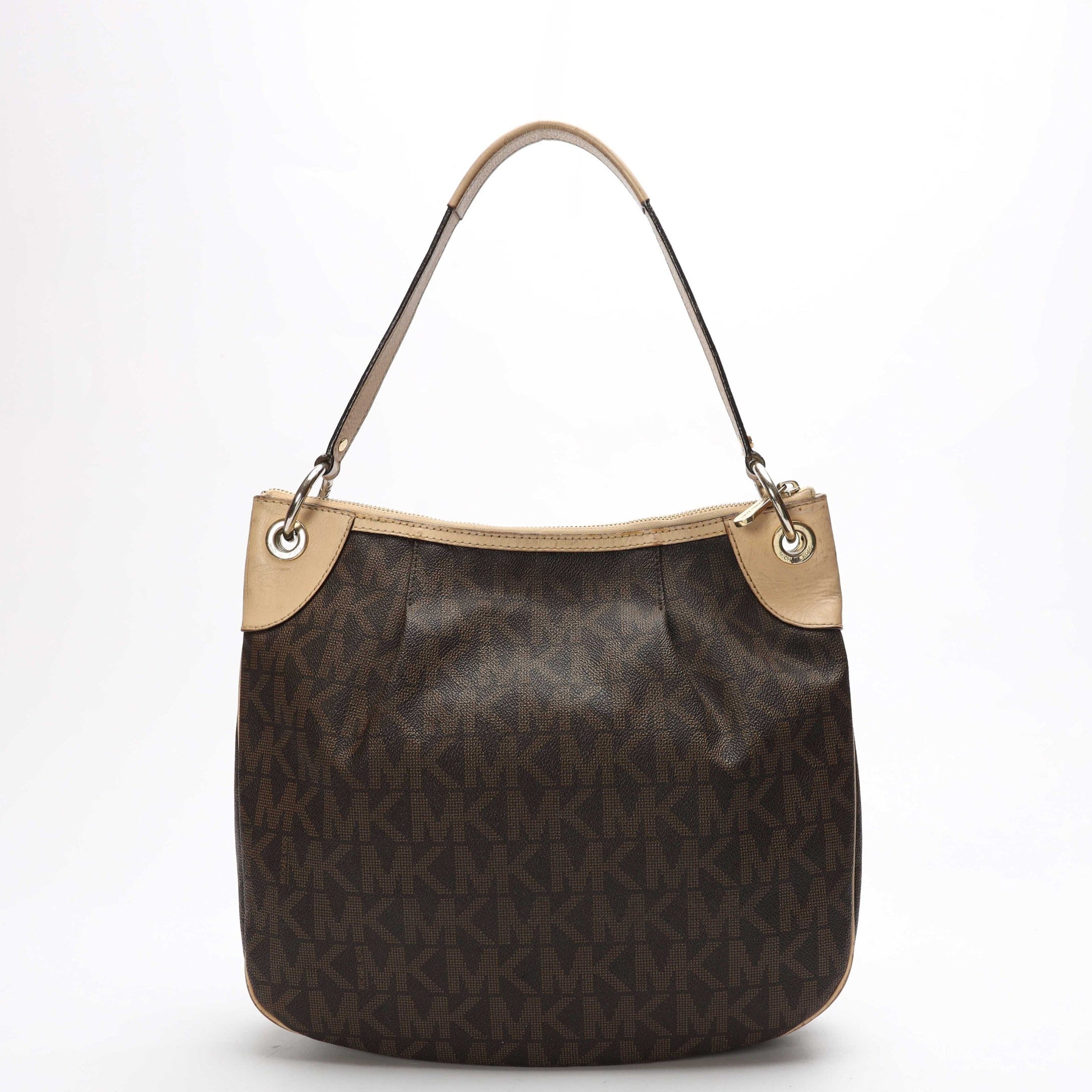 Michael Kors Signature Coated Canvas Jet Set Hobo