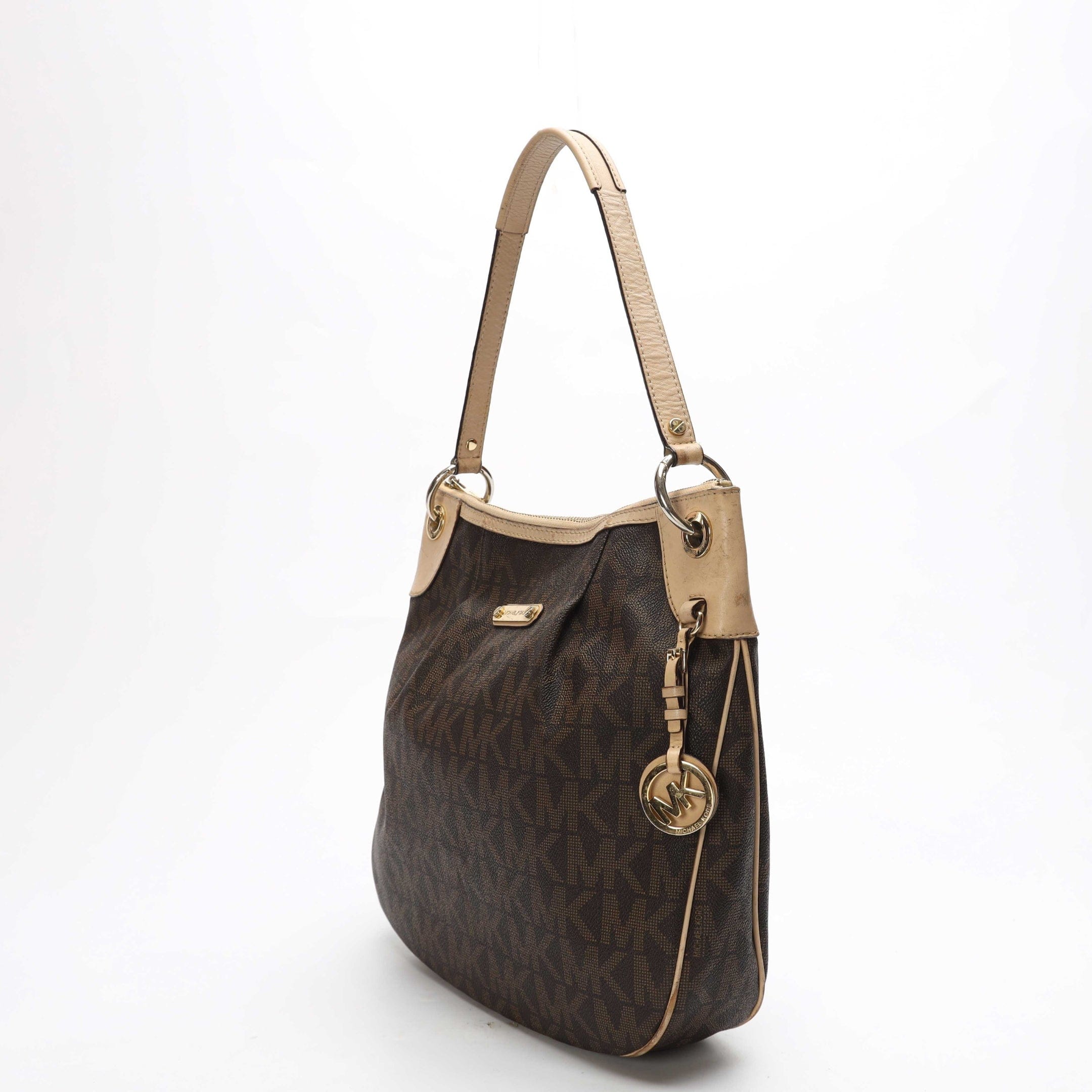 Michael Kors Signature Coated Canvas Jet Set Hobo