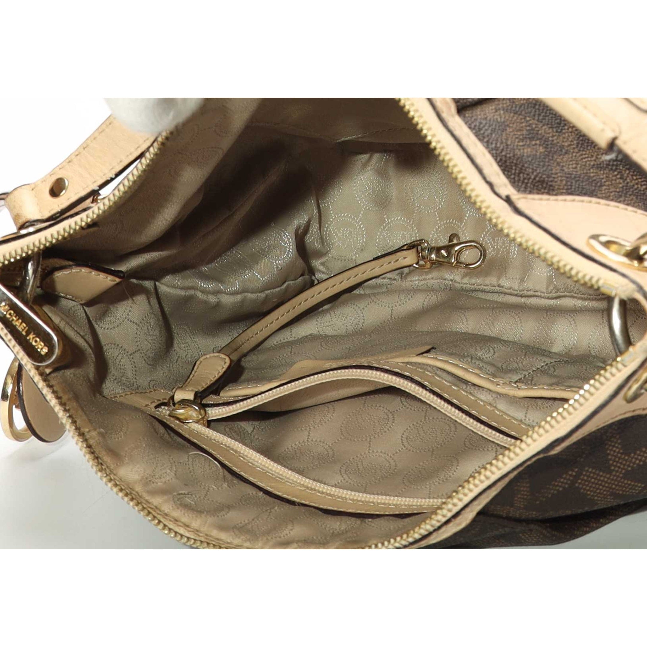 Michael Kors Signature Coated Canvas Jet Set Hobo