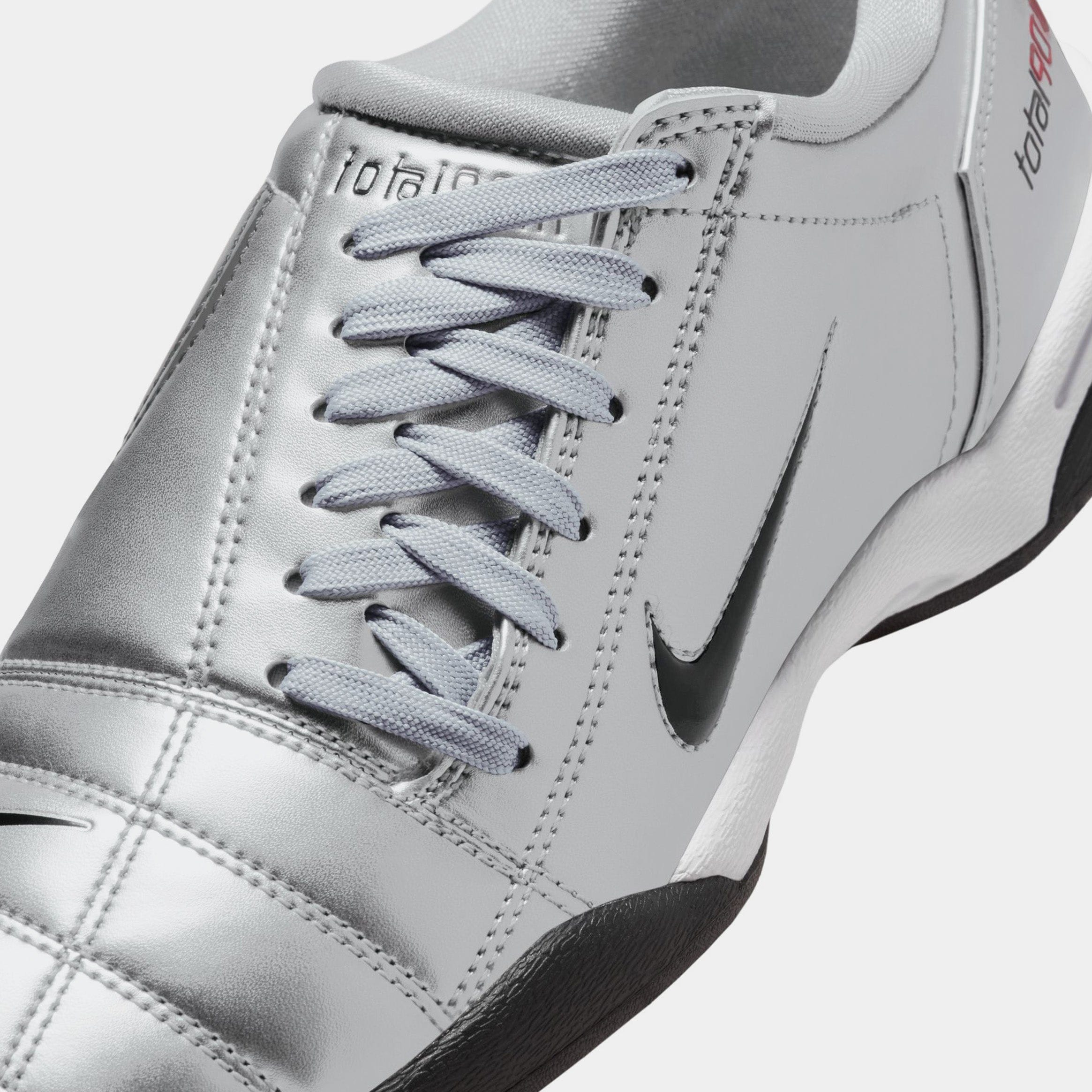Nike Total 90 Womens Lifestyle Shoes (Metallic Silver/University Red/White/Black)