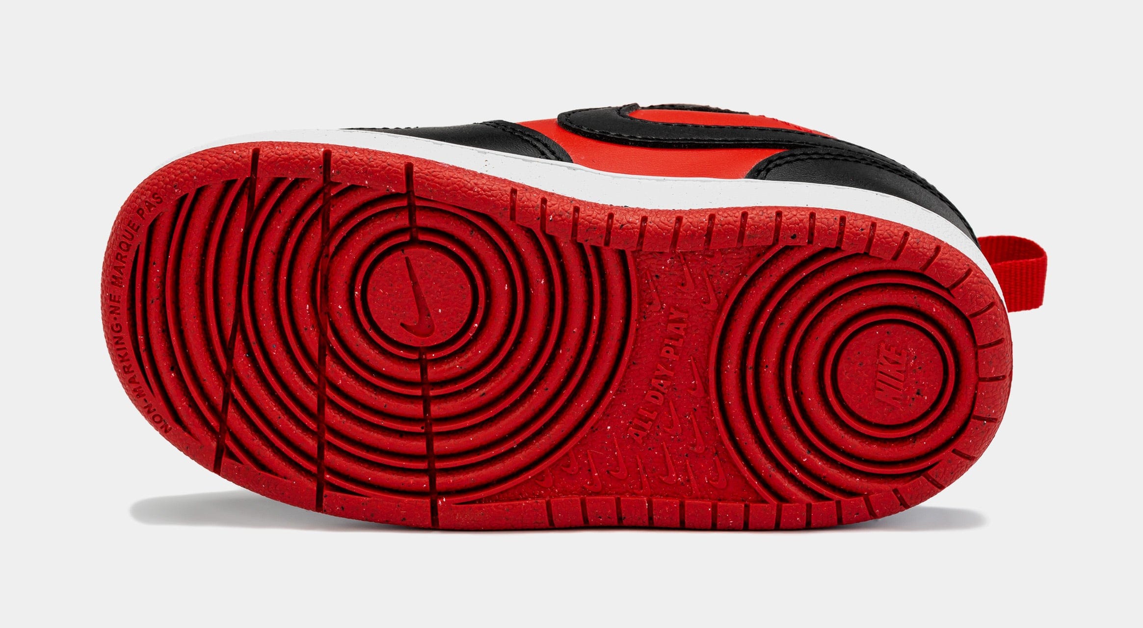 Nike Court Borough Low Recraft Infant Toddler Lifestyle Shoes (Black/Red)