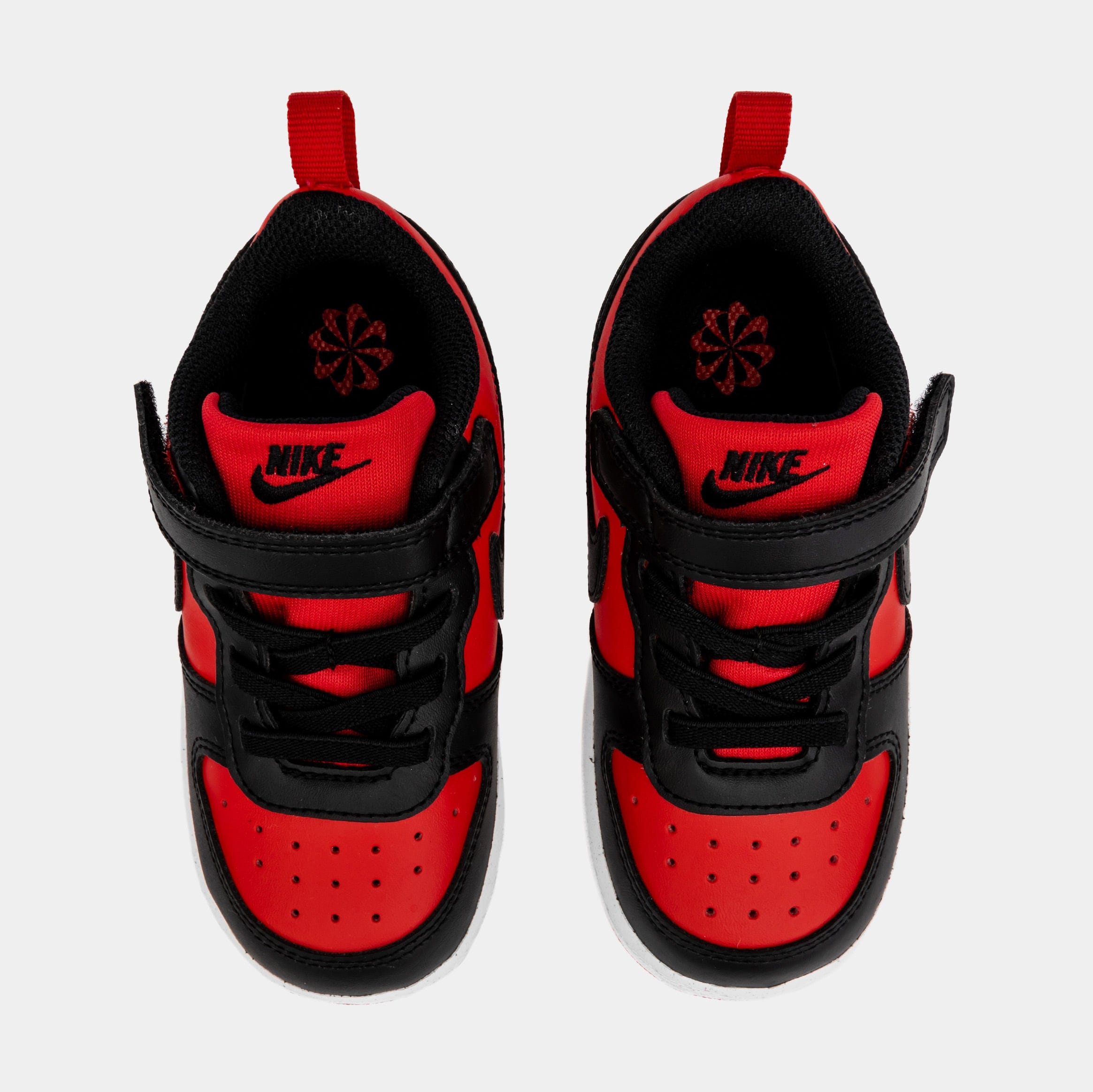 Nike Court Borough Low Recraft Infant Toddler Lifestyle Shoes (Black/Red)