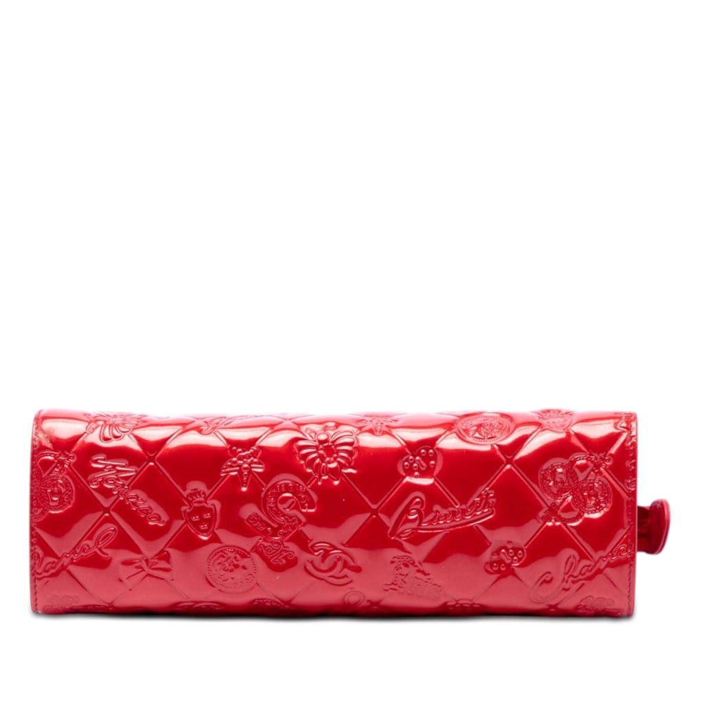 Chanel Quilted Patent Embossed Lucky Symbols Pochette