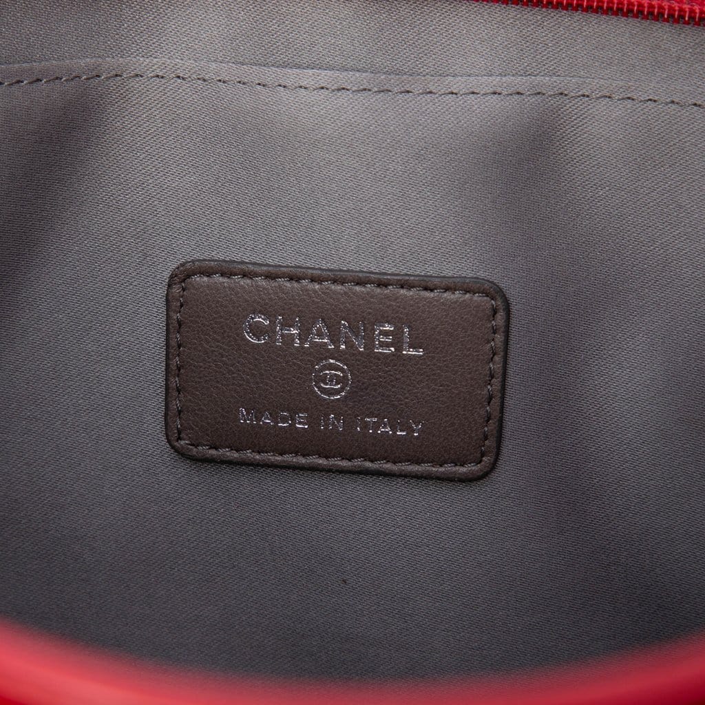 Chanel Quilted Patent Embossed Lucky Symbols Pochette