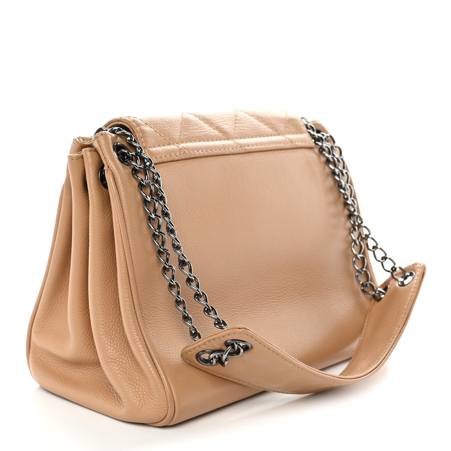 Chanel Caviar Quilted Mini Accordion Flap Beige