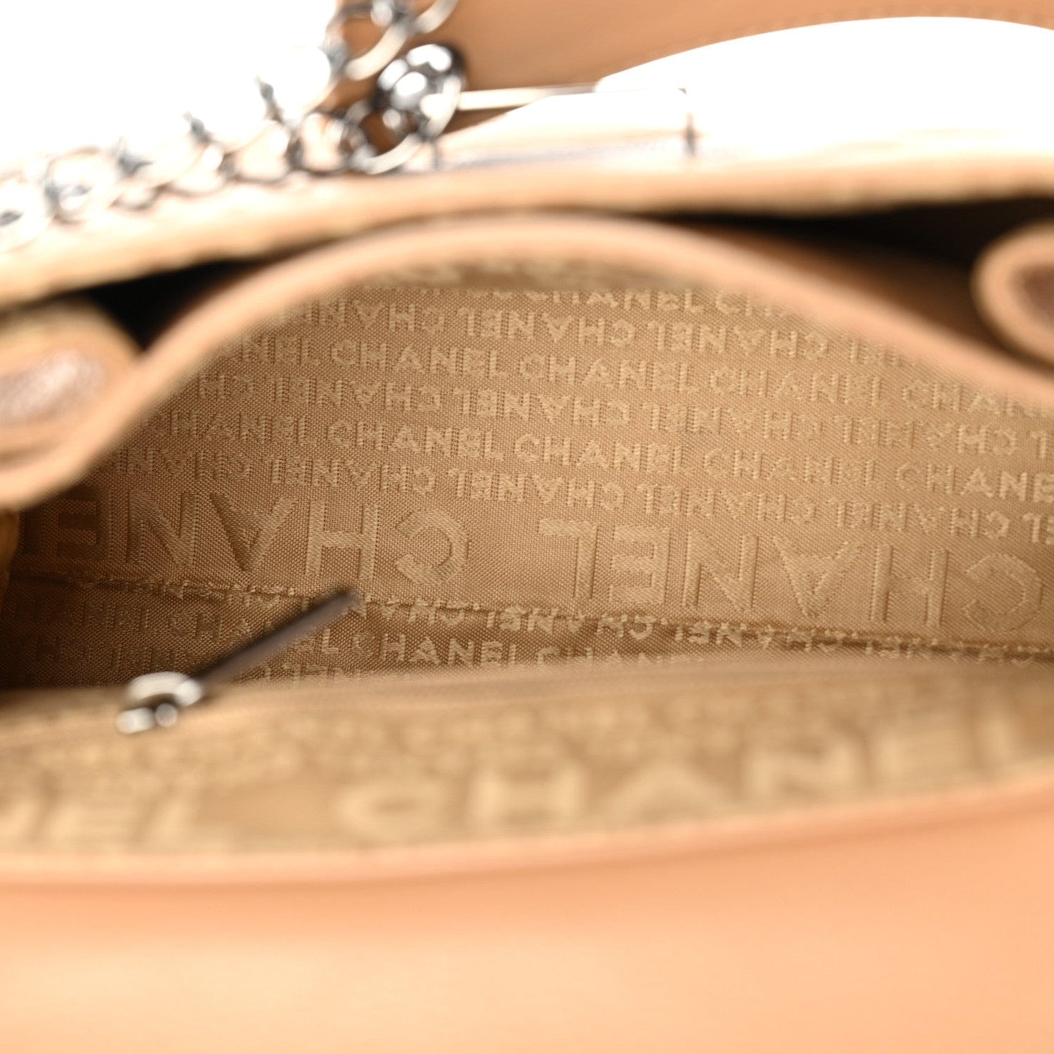 Chanel Caviar Quilted Mini Accordion Flap Beige
