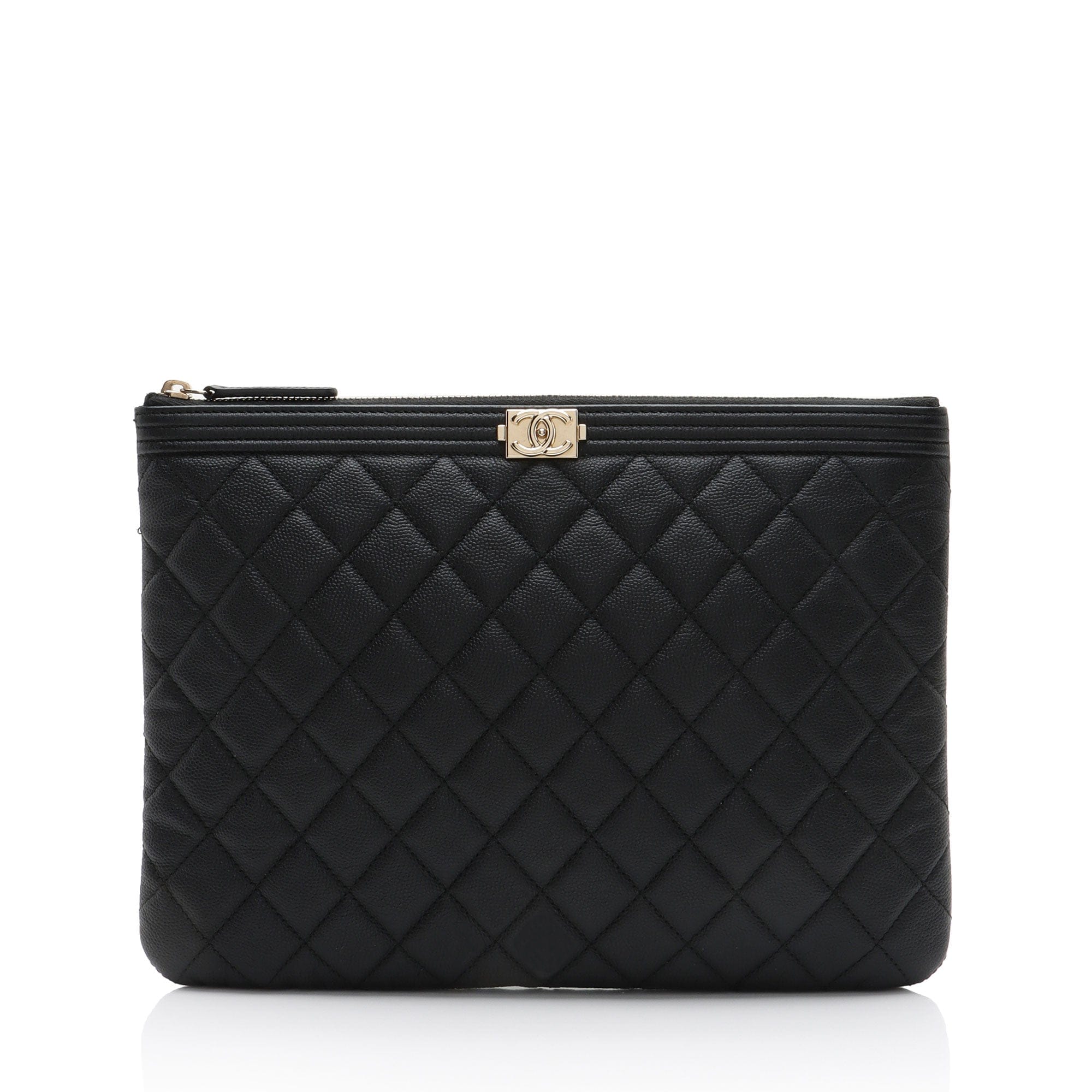 Chanel Caviar Leather Boy Medium O Case