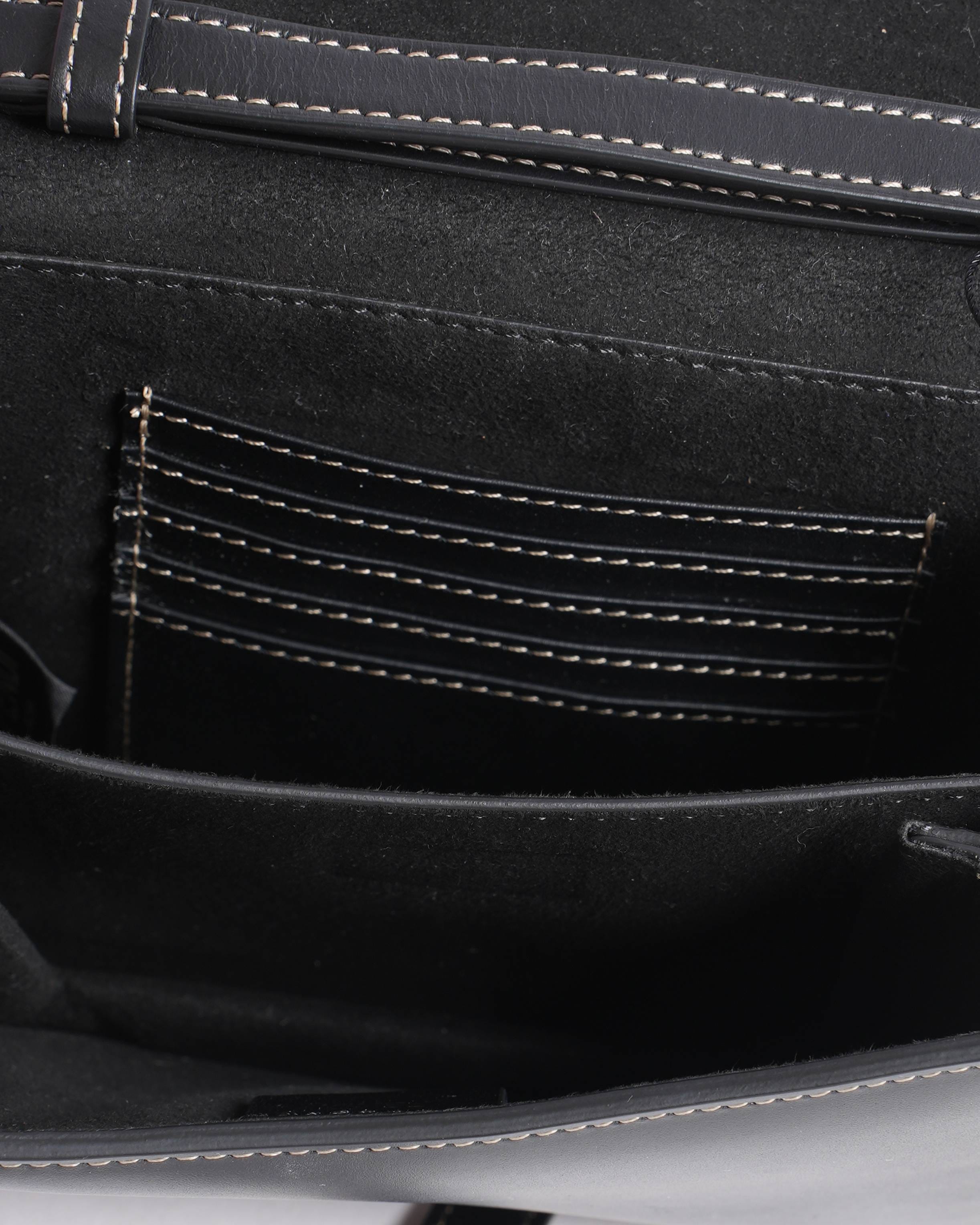 Fendi fab black crossbody bag in smooth calfskin leather