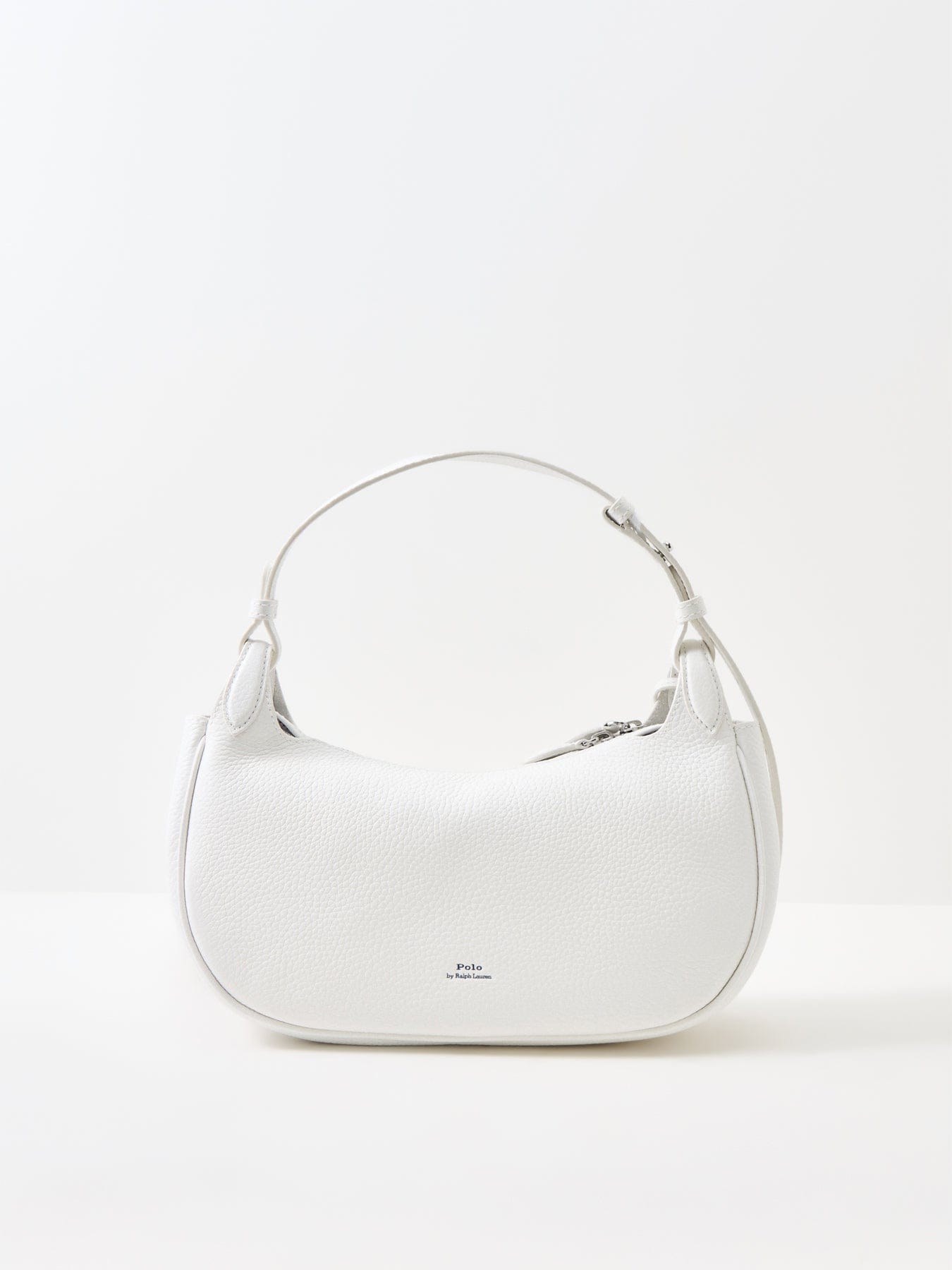 Polo Ralph Lauren Shiny Drum Pebble Logo Bag White