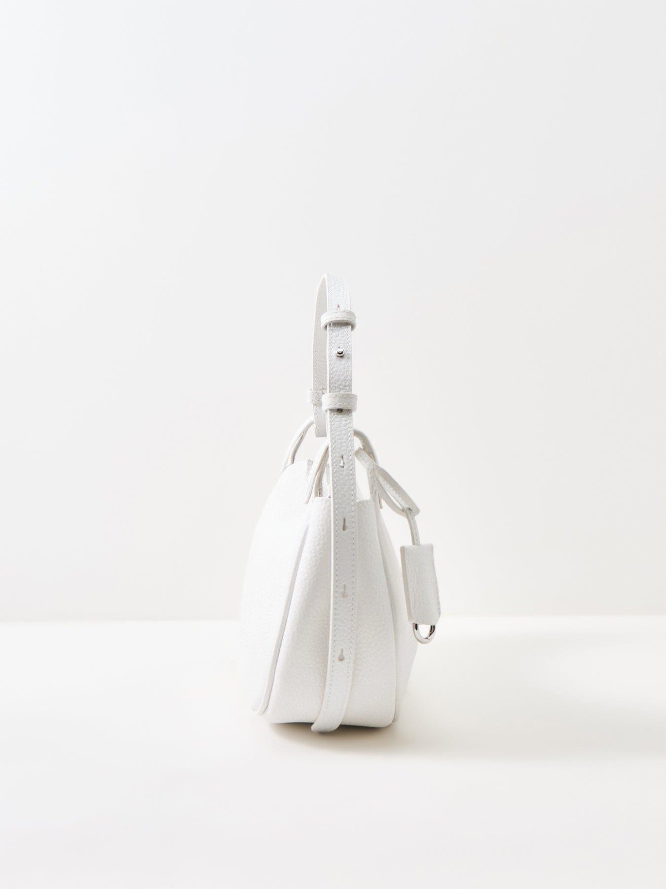 Polo Ralph Lauren Shiny Drum Pebble Logo Bag White