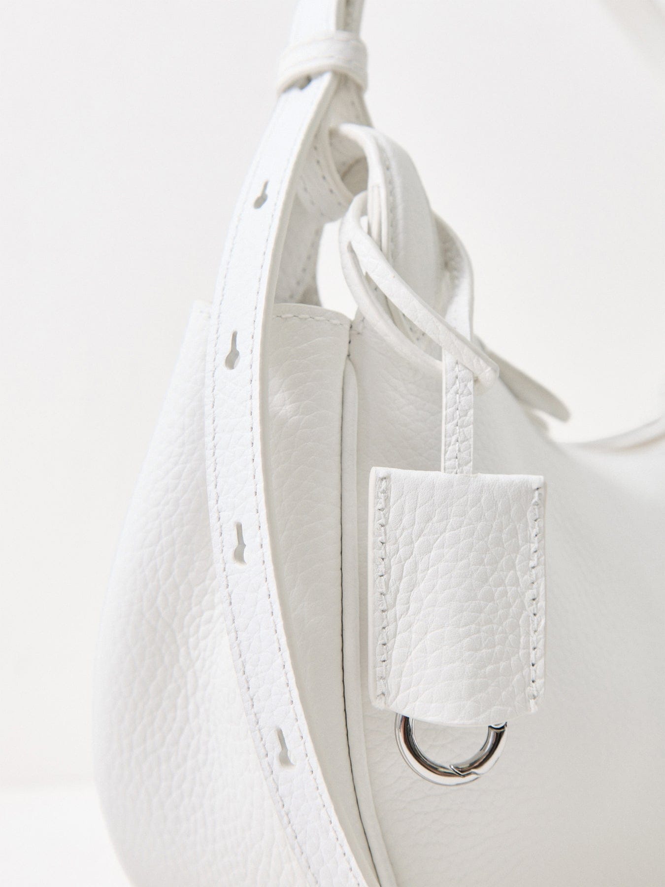 Polo Ralph Lauren Shiny Drum Pebble Logo Bag White