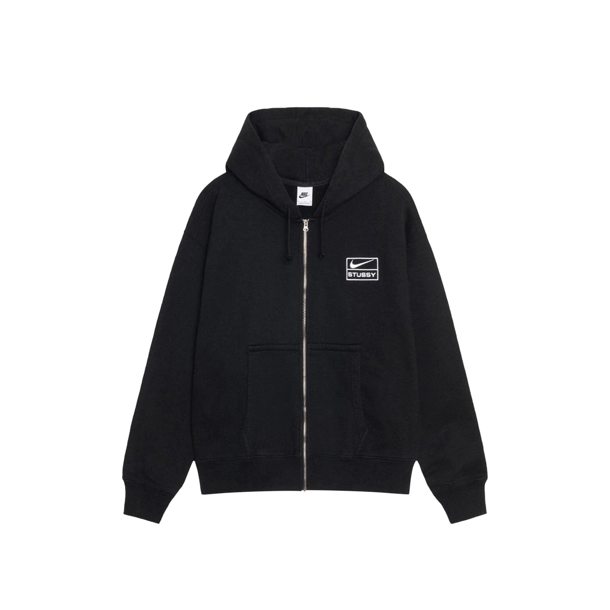 Nike Stussy x Nike Stone Washed Fleece Zip Hoodie Black (2025)