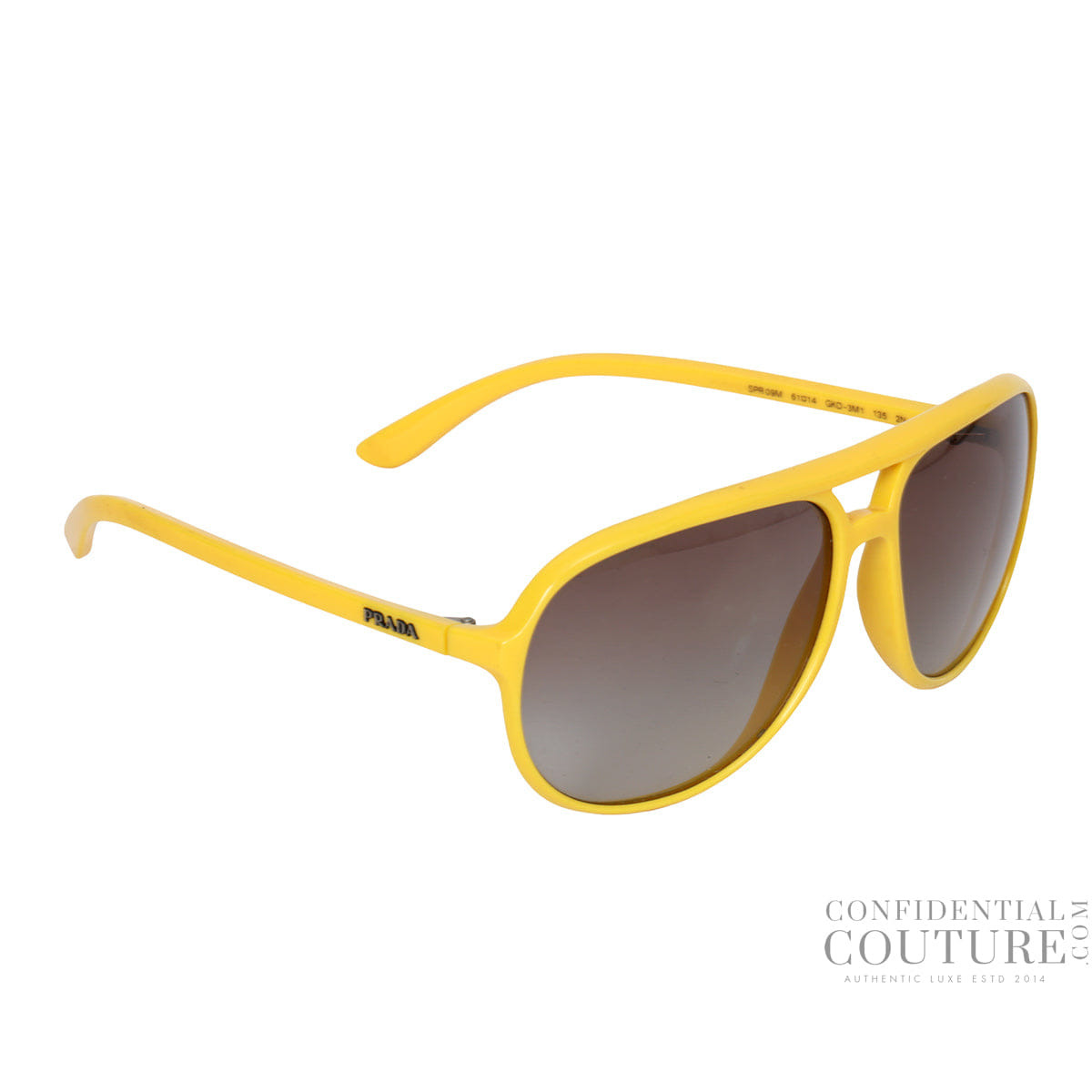 Prada SPR 09 Yellow Frame Aviators