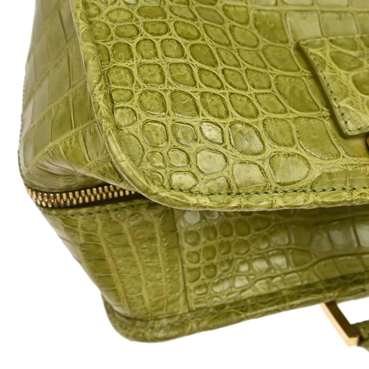 Loewe * Green Crocodile Amazona 36 Handbag