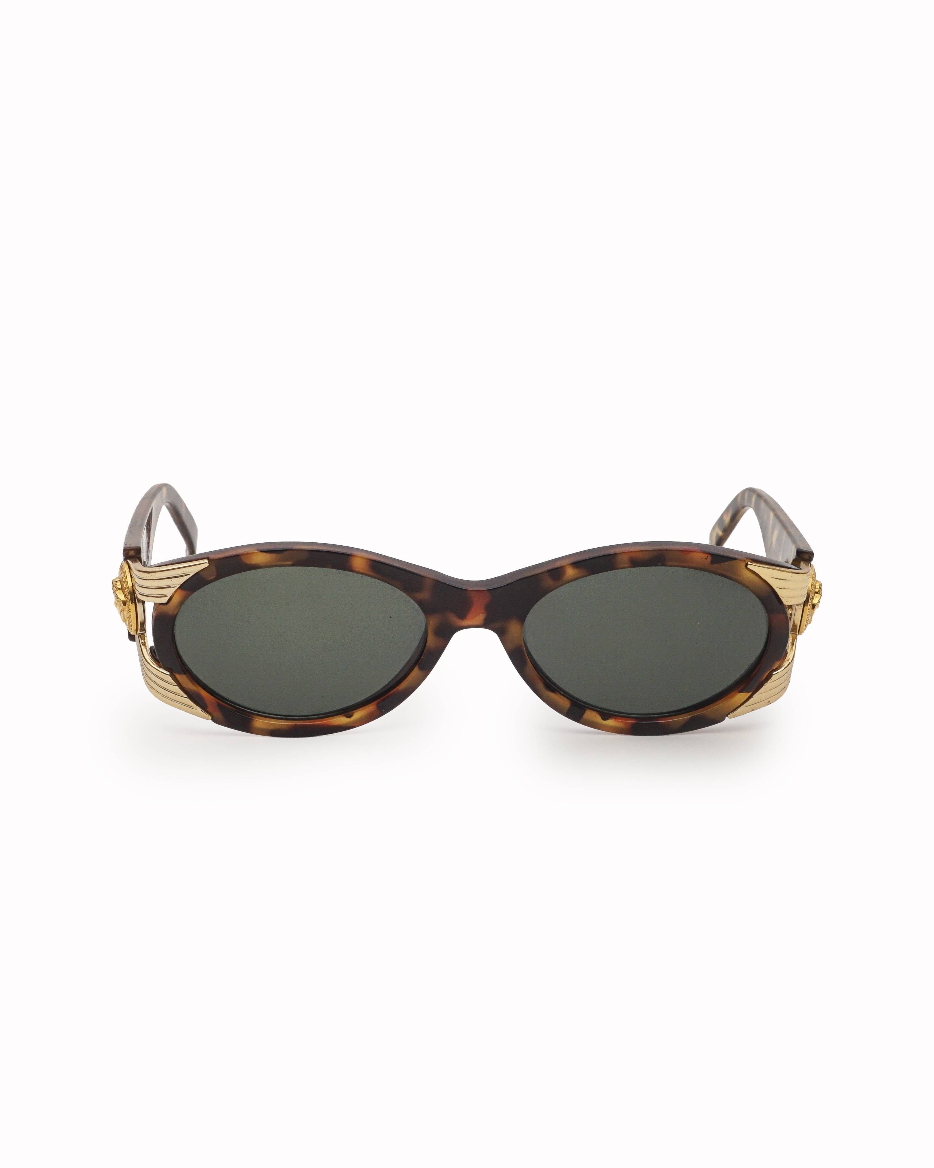 Versace Gianni Versace Vintage Tortoise Shell & Gold Medusa Sunglasses