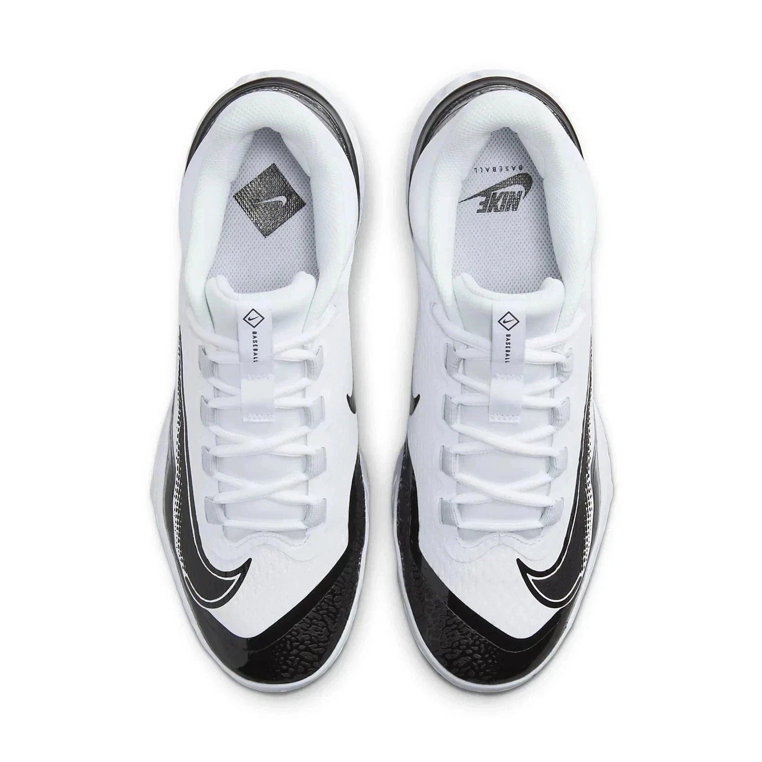 Nike Alpha Huarache EliteLow MCS Men'sWhite Black Baseball Cleats LIQ1206