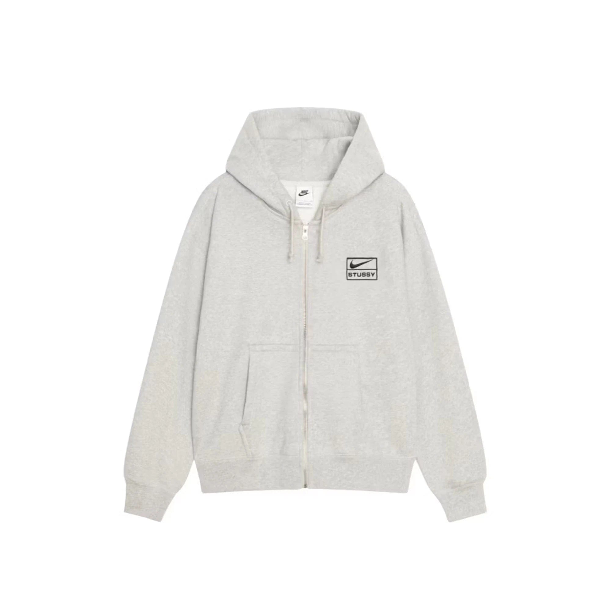 Nike Stussy x Nike Fleece Zip Hoodie Grey Heather (2025)