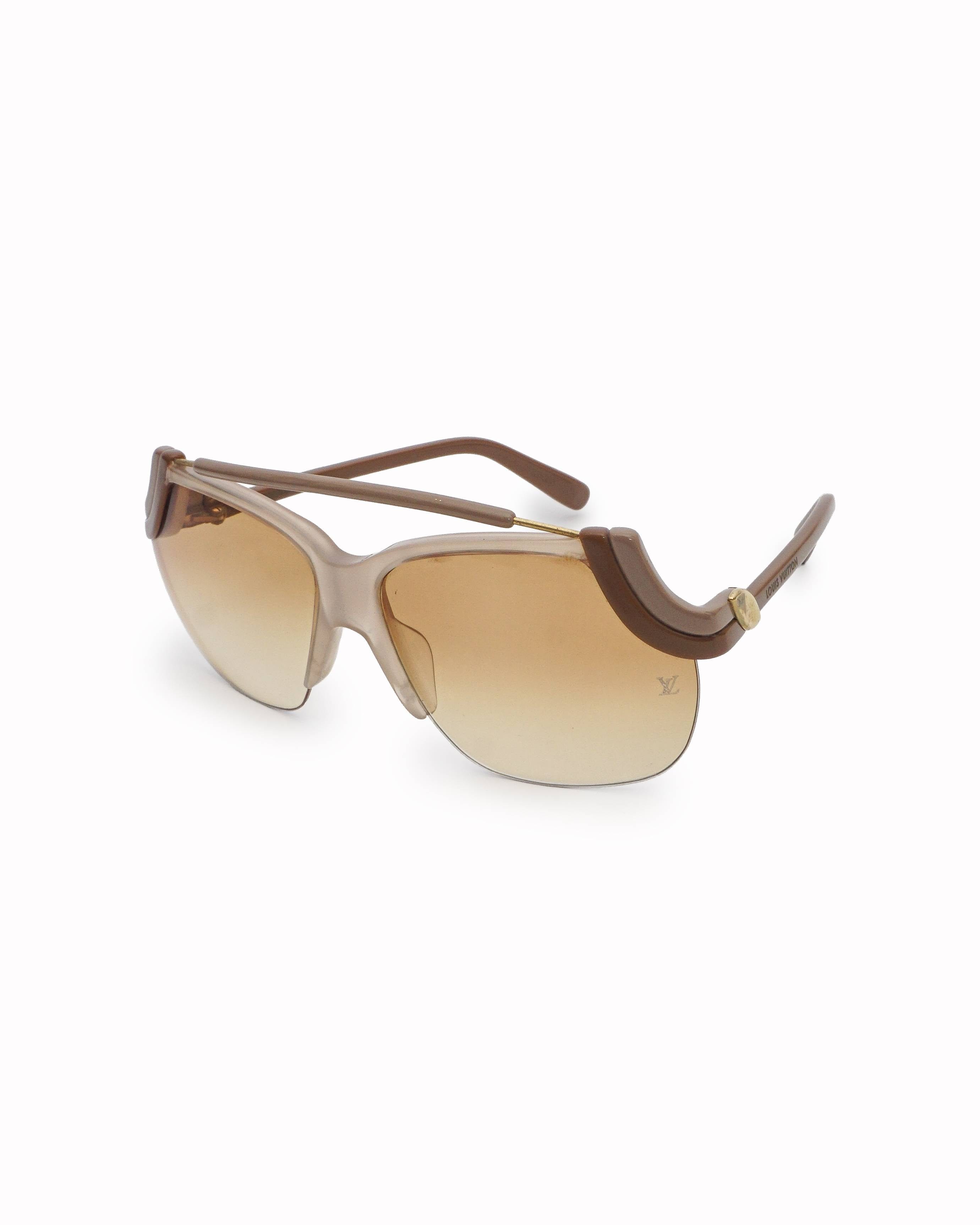 Louis Vuitton Amber Rimless Pilot Shield Sunglasses