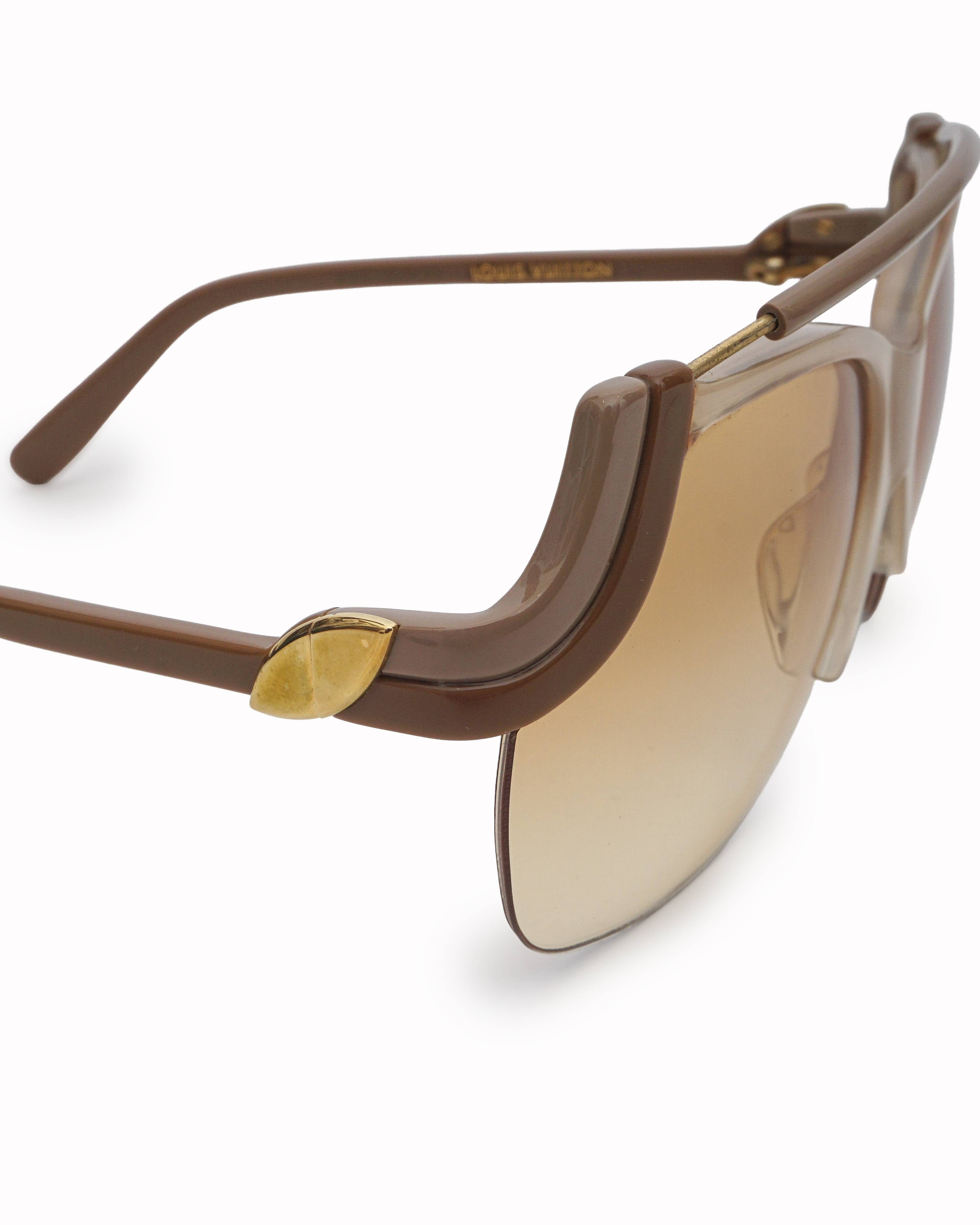 Louis Vuitton Amber Rimless Pilot Shield Sunglasses