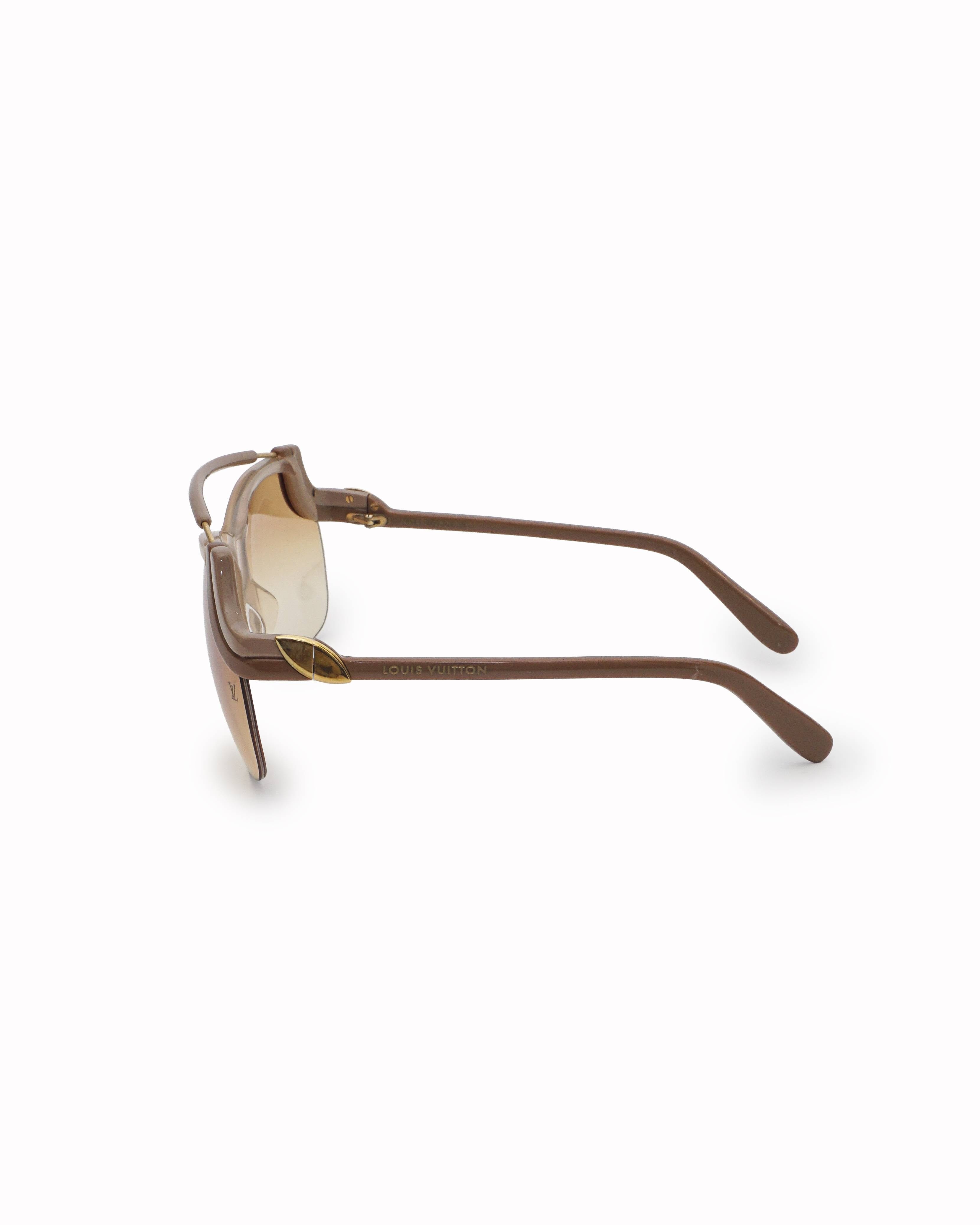 Louis Vuitton Amber Rimless Pilot Shield Sunglasses