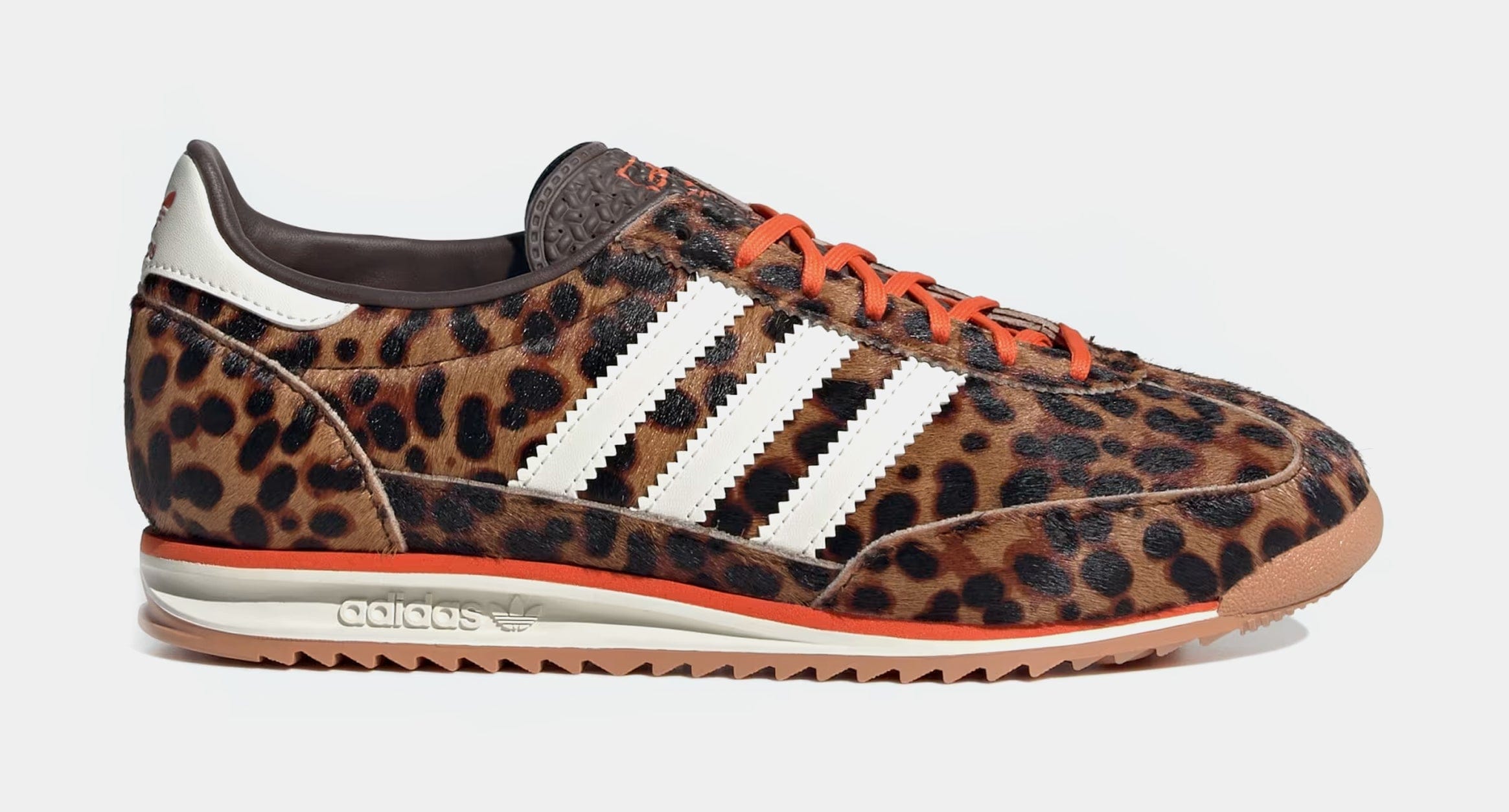 adidas SL 72 OG Cheetah Pack Womens Lifestyle Shoes (Dark Brown/Of White/Semi Impact Orange)