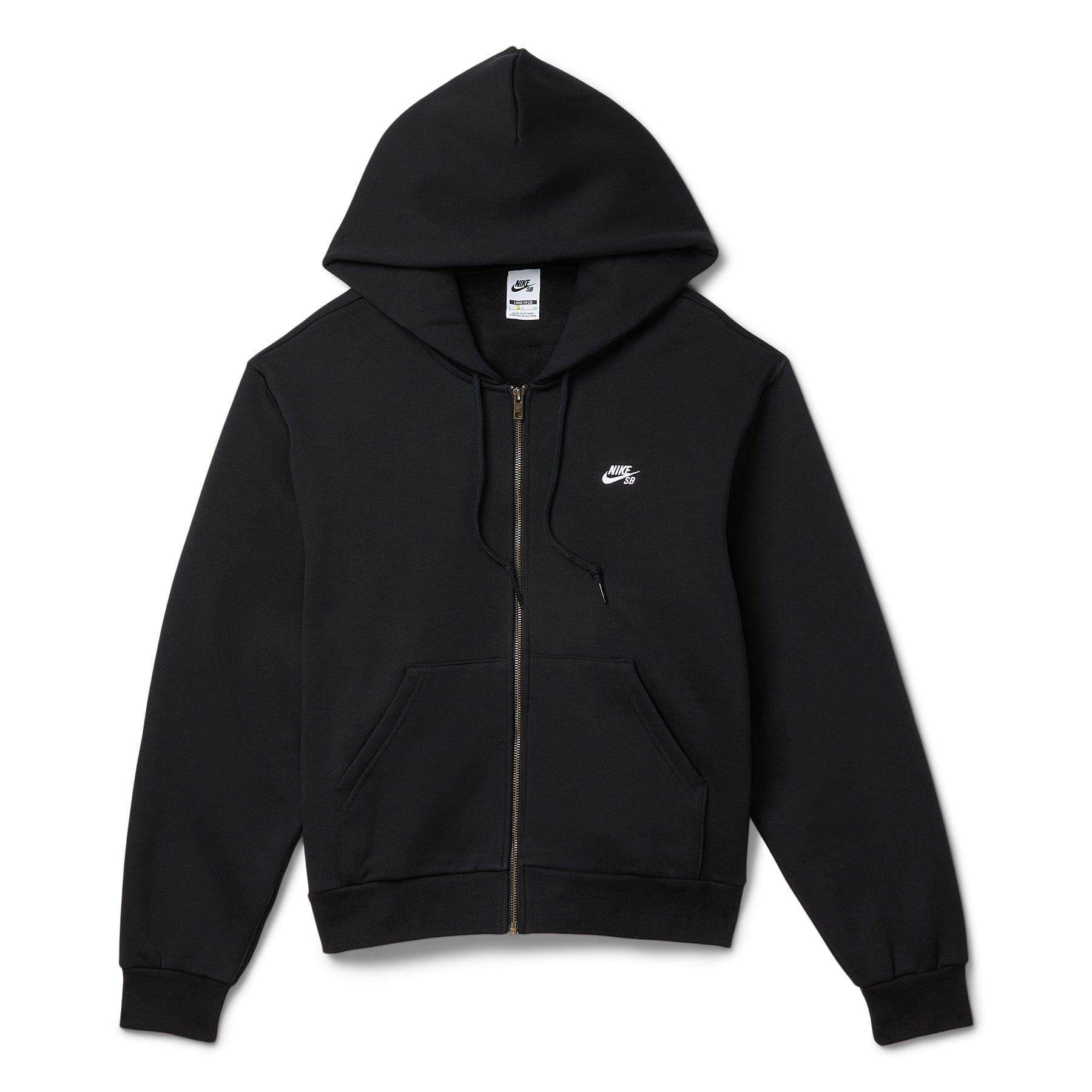 Nike SB Full - Zip Fleece Skate Hoodie (Black/White)