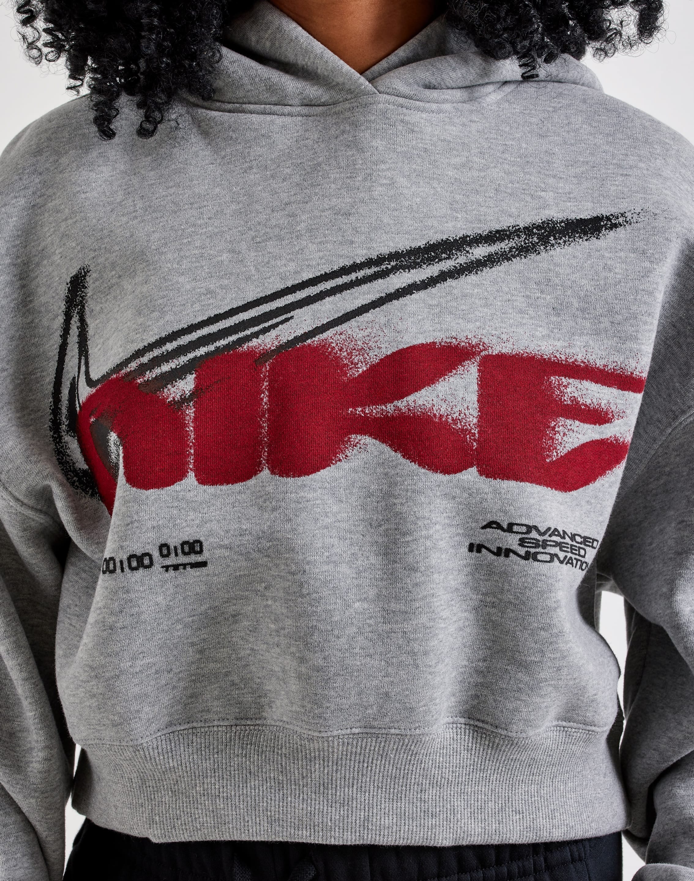 Nike Studio Fleece Oversized Cropped Hoodie