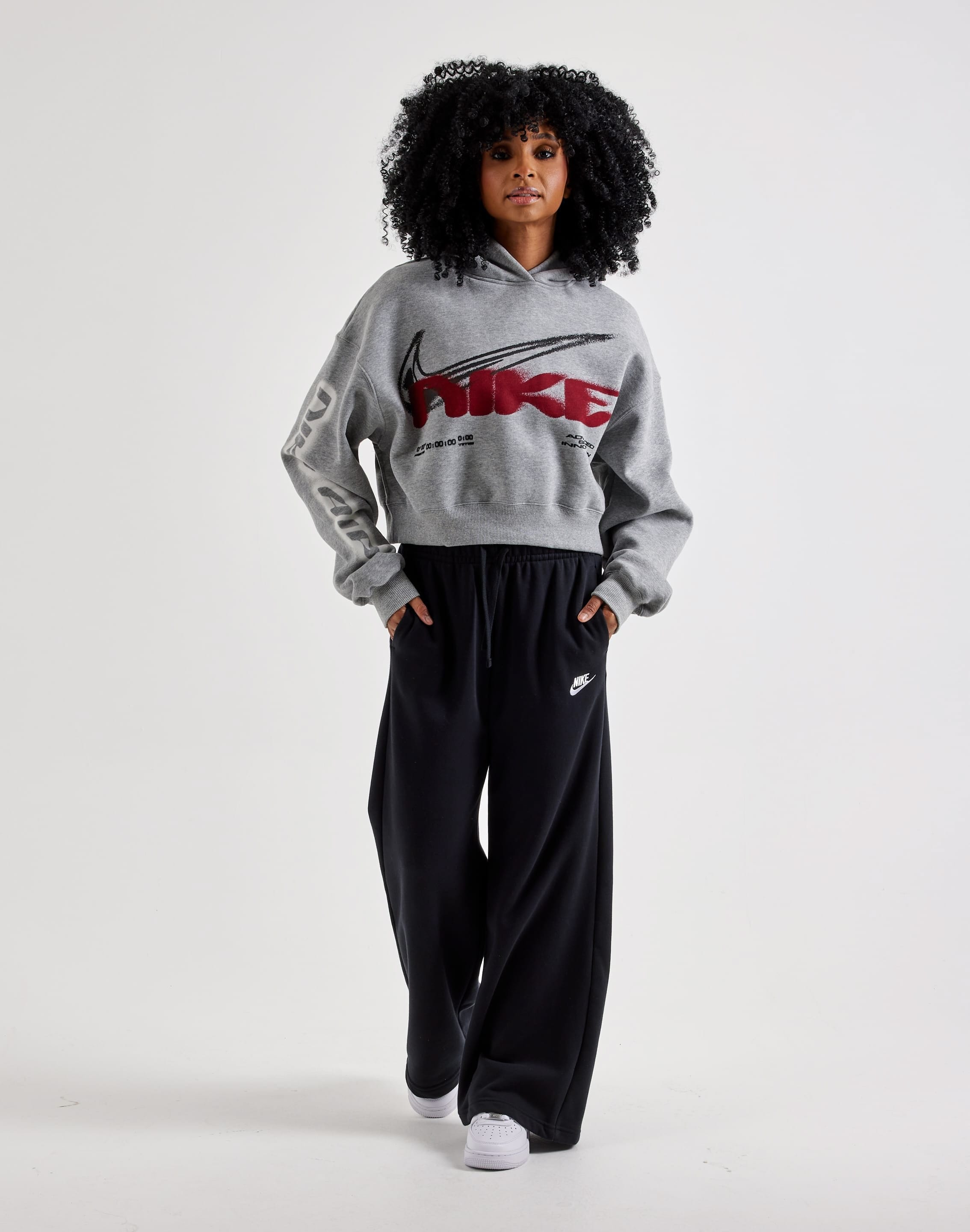 Nike Studio Fleece Oversized Cropped Hoodie