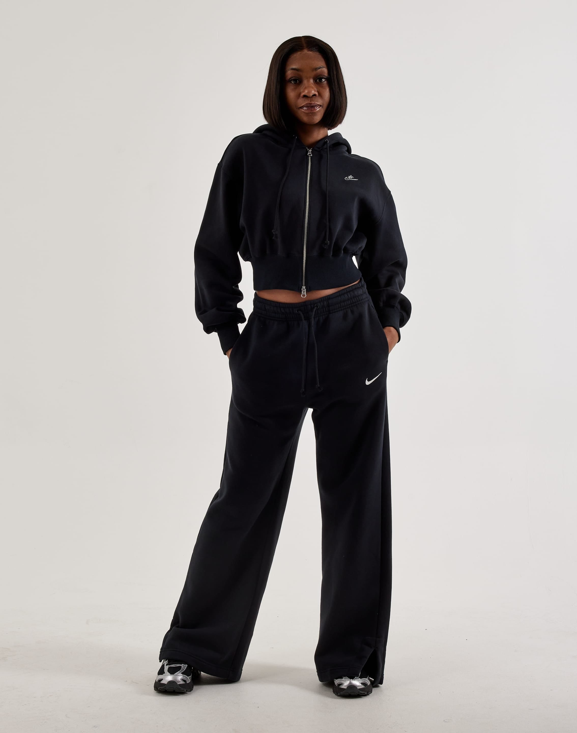 Nike Phoenix Fleece Cropped Full - Zip Hoodie