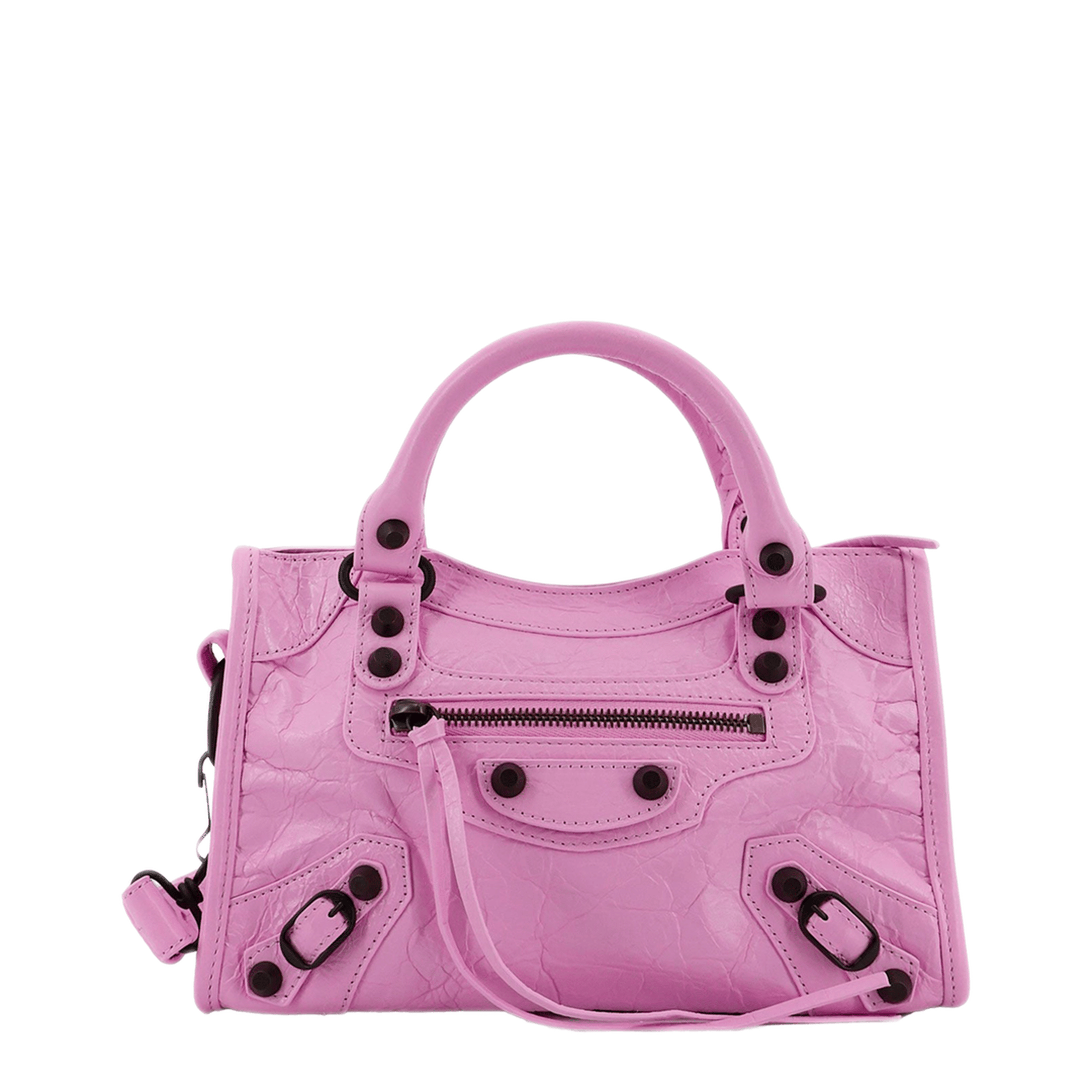 Balenciaga Le City Mini Lamb Leather Tote - Bubble Pink