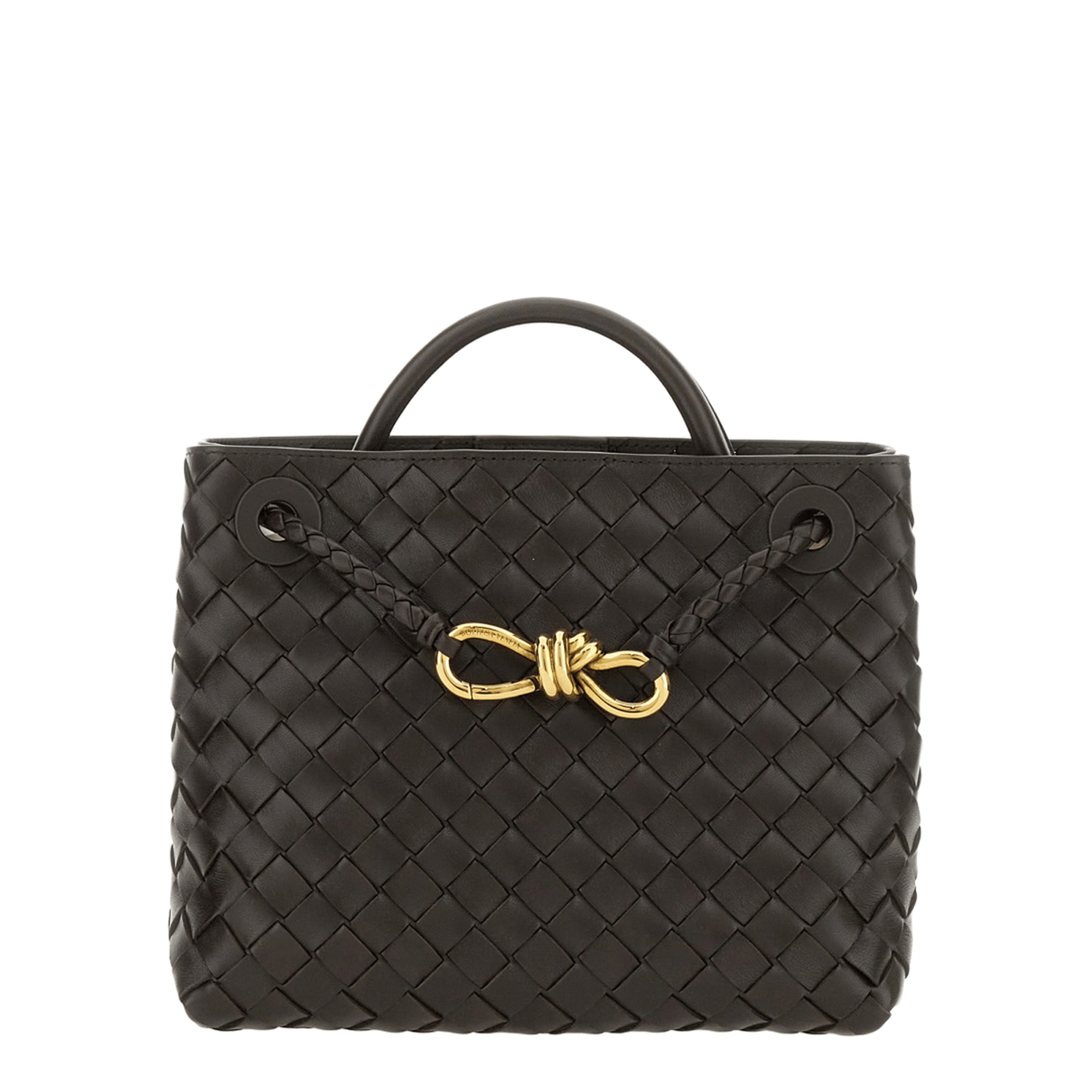 Bottega Veneta Andiamo Small Lambskin Handbag - Fondant