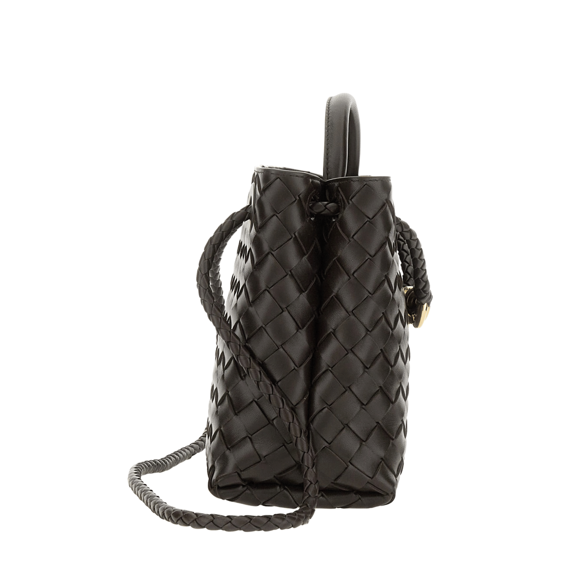 Bottega Veneta Andiamo Small Lambskin Handbag - Fondant