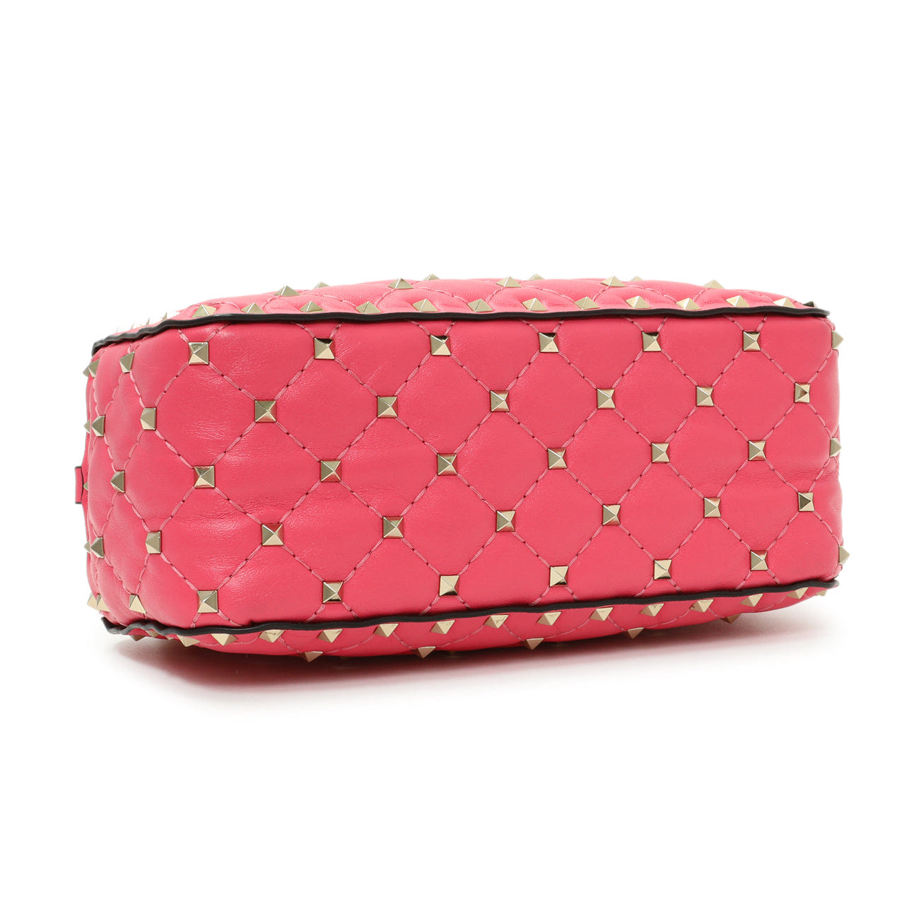 Valentino Pink Nappa Rockstud Spike Camera Bag