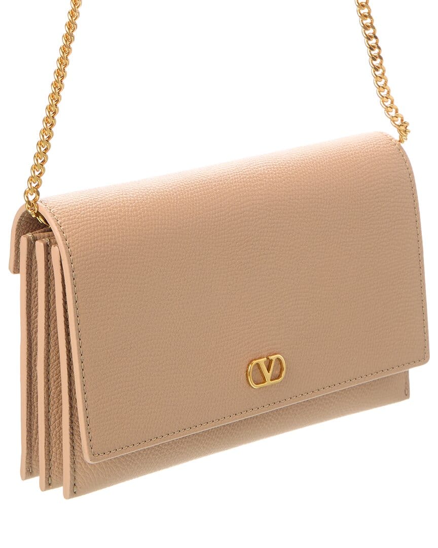 Valentino Vlogo Signature Leather Wallet On Chain