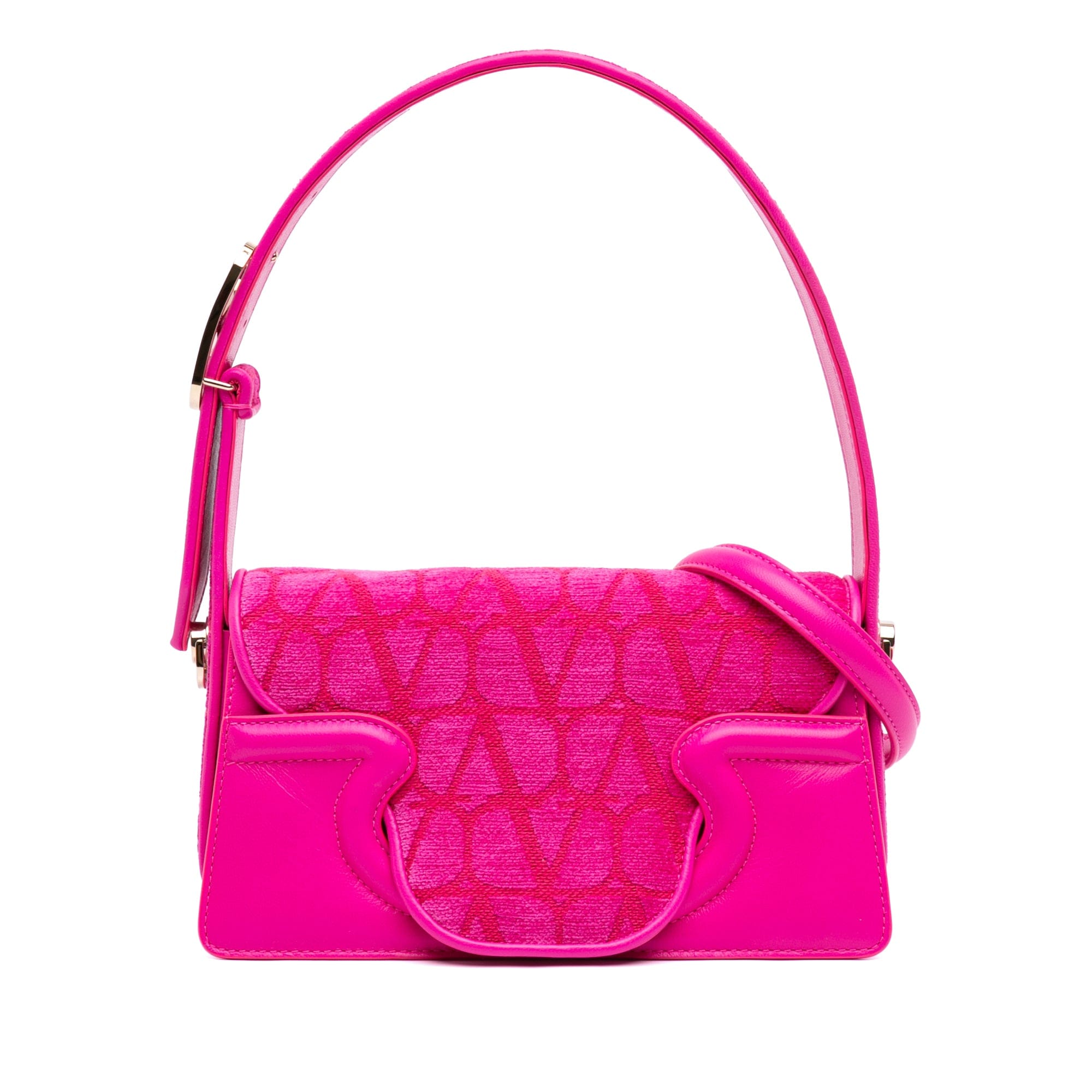 Valentino La Petit Leather Trimmed Toile Deuxieme Iconographe Satchel