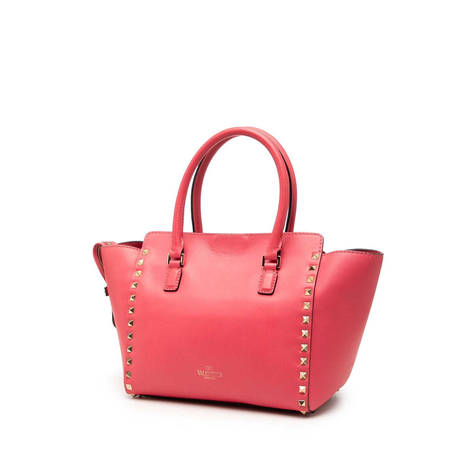 Valentino Small Leather Rockstud Trapeze Satchel