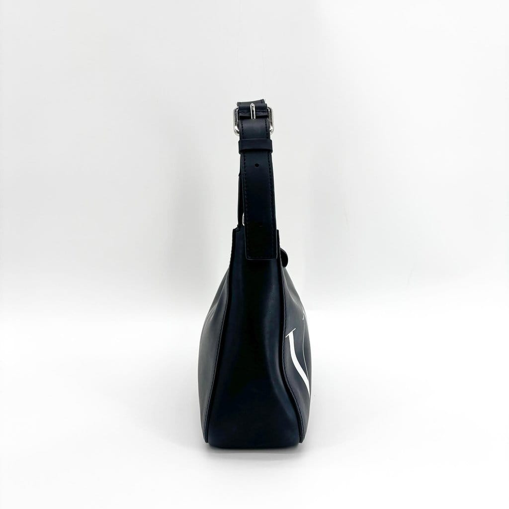 Valentino Garavani VLTN Leather Hobo Bag Black