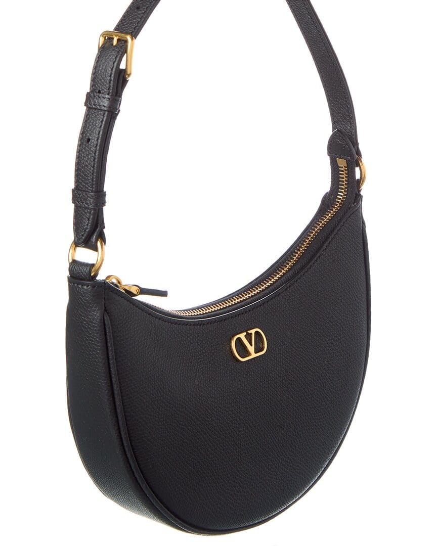 Valentino Vlogo Signature Mini Leather Hobo Bag