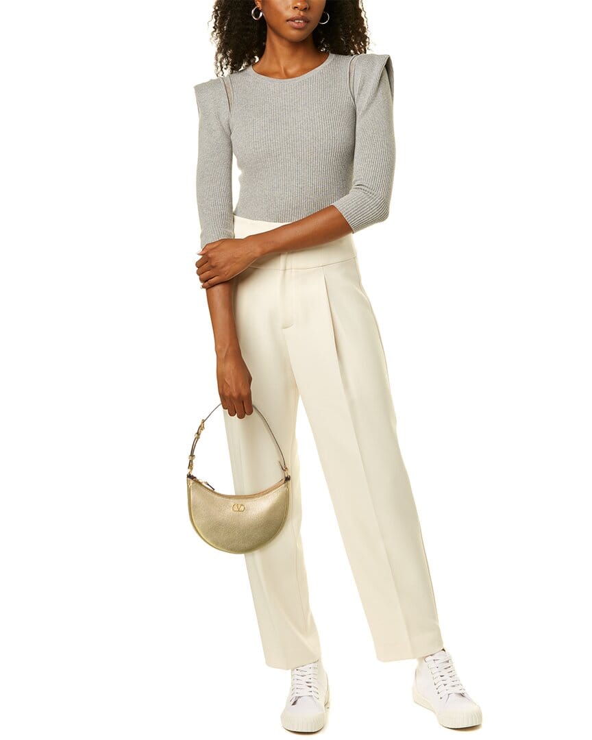 Valentino Vlogo Signature Mini Leather Hobo Bag, Gold